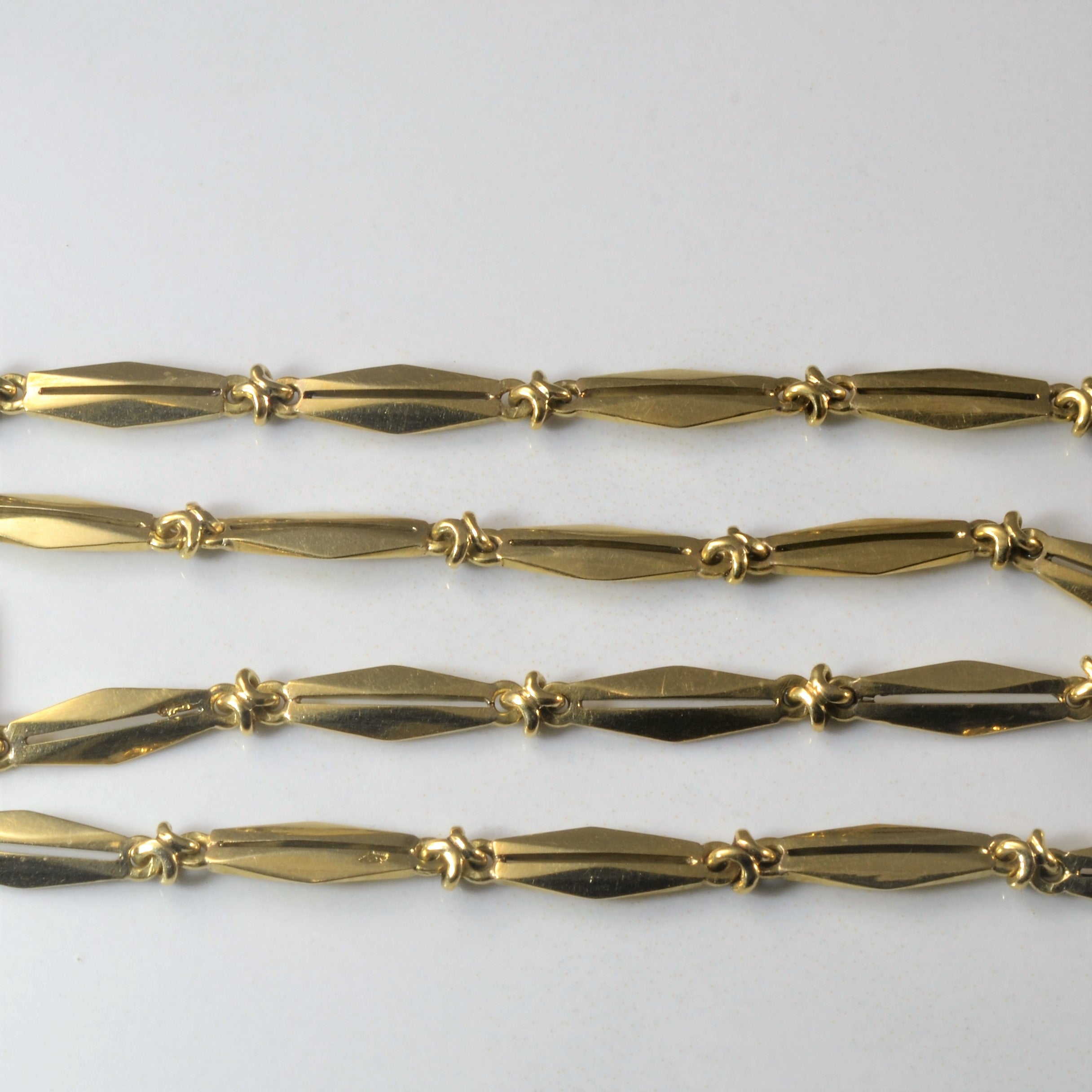 14k Yellow Gold Flat Link Choker Chain | 15" |