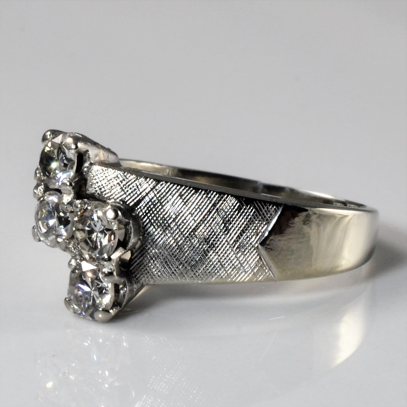 Brushed Four Stone Old European Ring | 0.56ctw | SZ 5.5 |