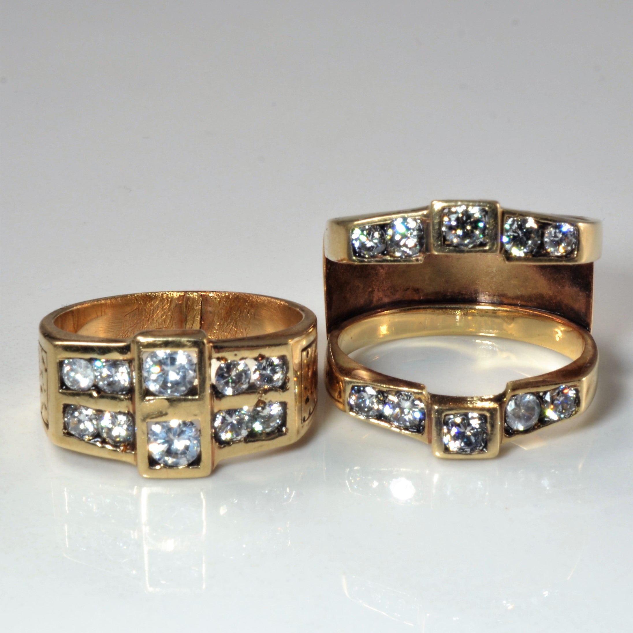Soldered Engagement Ring & Jacket Set | 2.84ctw | SZ 9 |