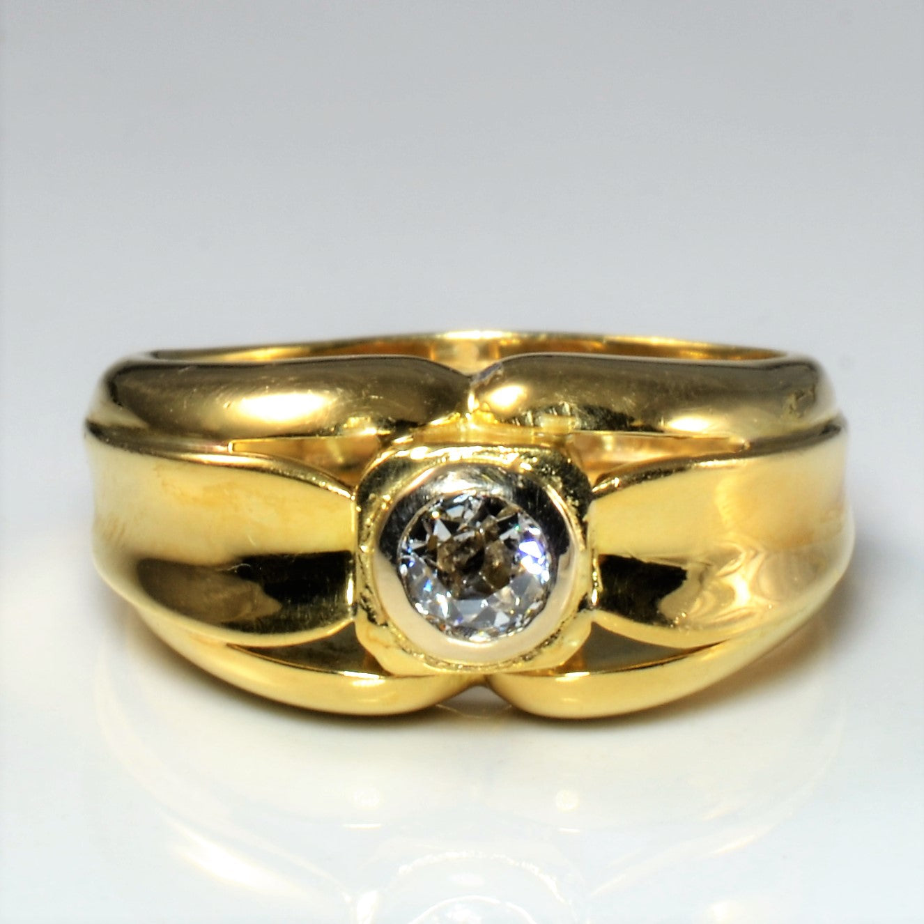 Custom Bezel Set Old European Diamond Ring | 0.25ct | SZ 8.75 |