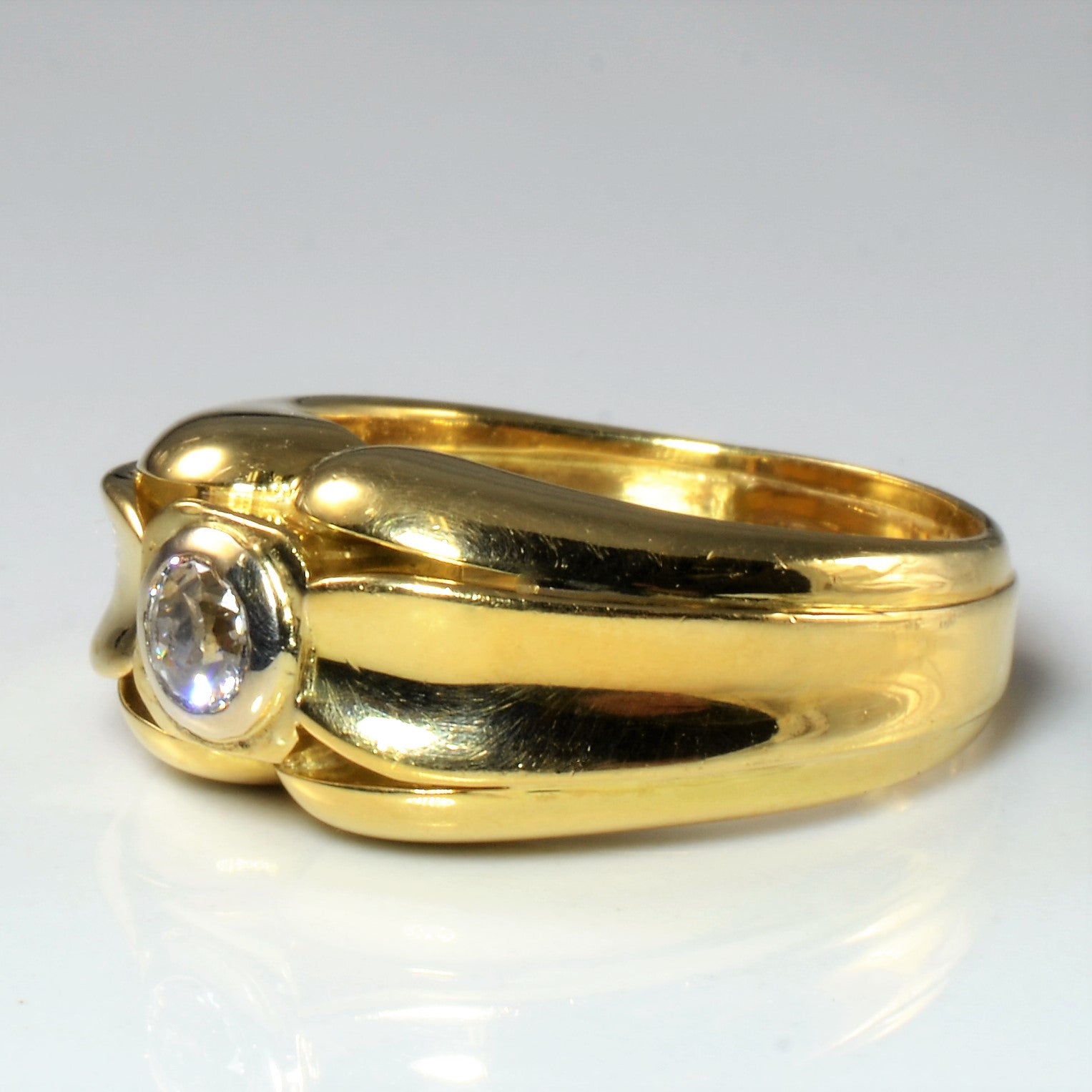 Custom Bezel Set Old European Diamond Ring | 0.25ct | SZ 8.75 |