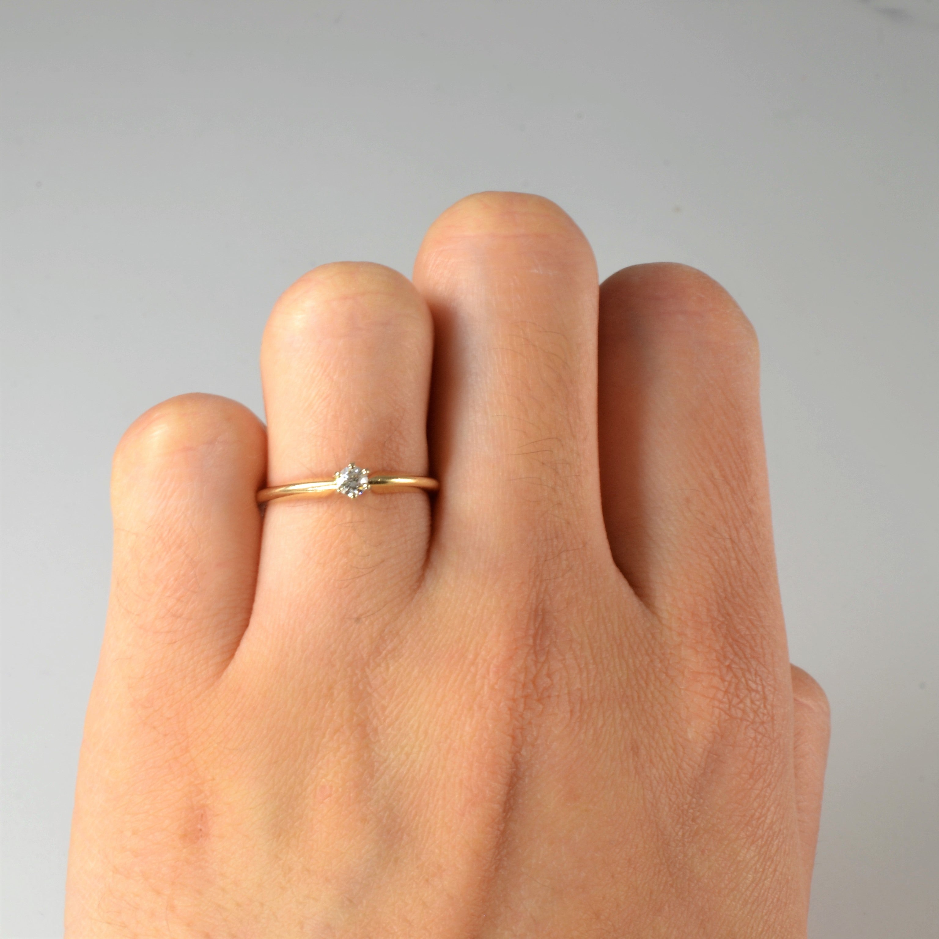 Six Prong Diamond Promise Ring | 0.08ct | SZ 5.5 |