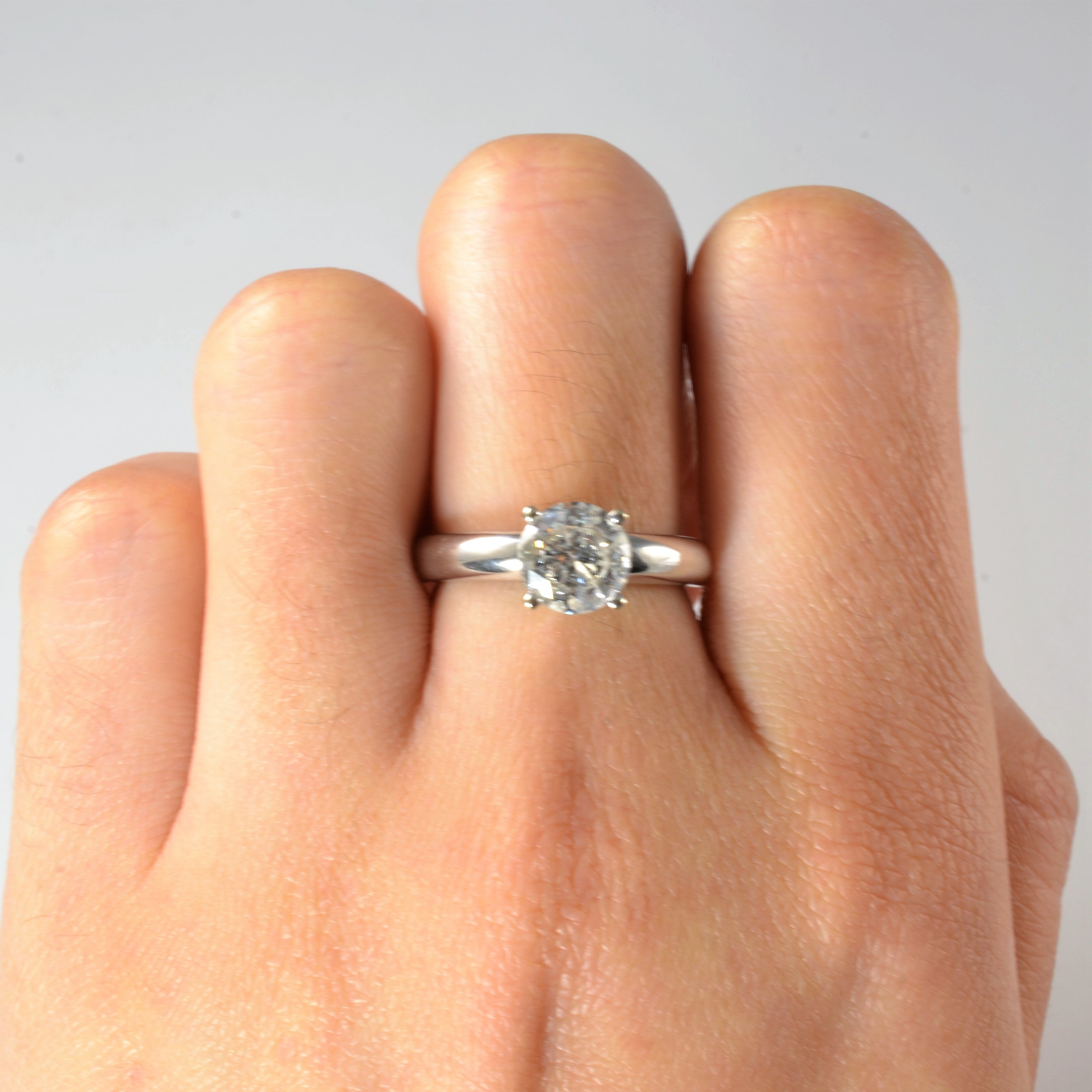 Bague de fiançailles solitaire en diamant | 1,51 ct | Taille 6,5 |