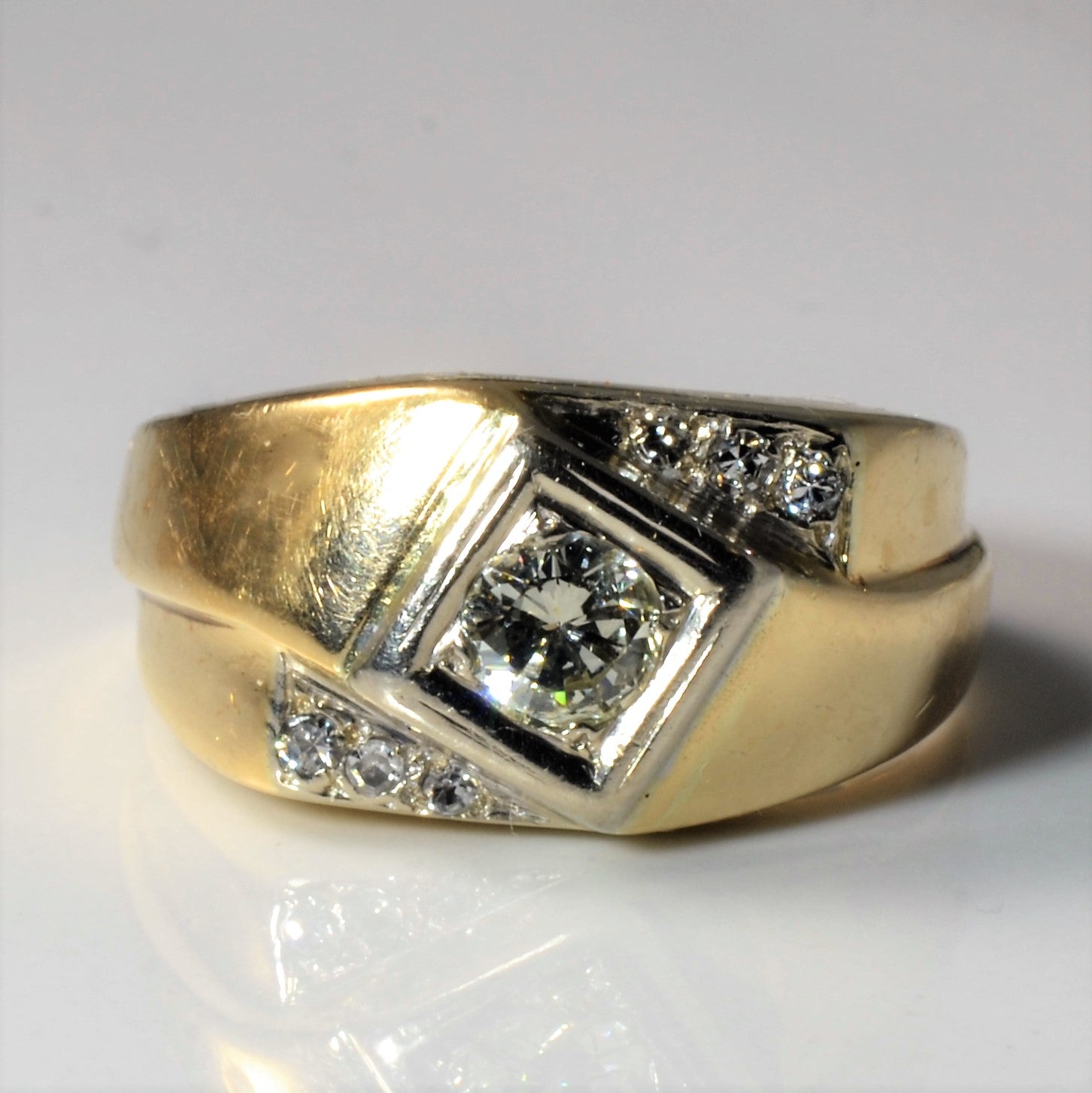 Flush Set Diamond Ring | 0.44ctw | SZ 9.5 |