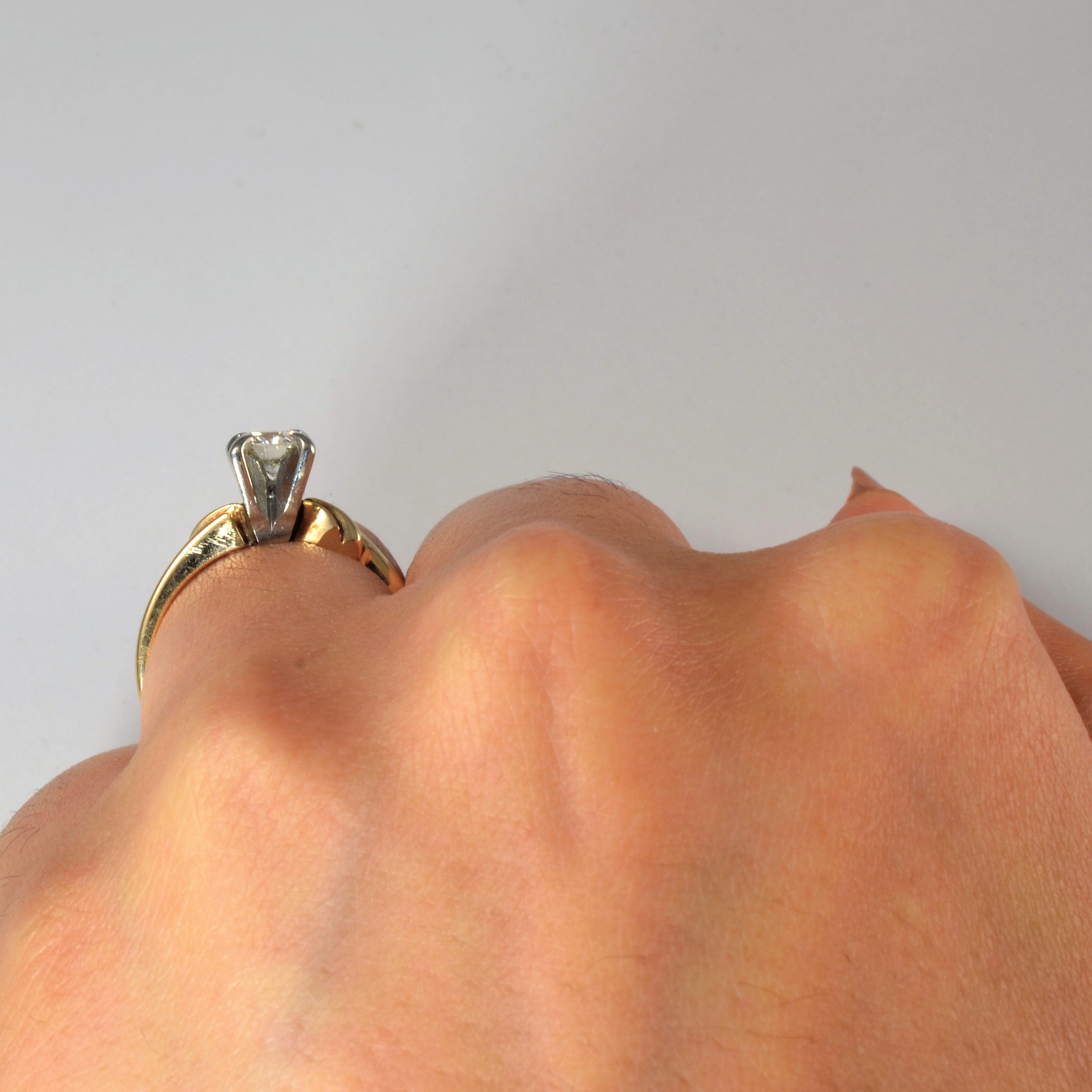 Twisted Bypass Solitaire Diamond Ring | 0.54ct | SZ 6.5 |