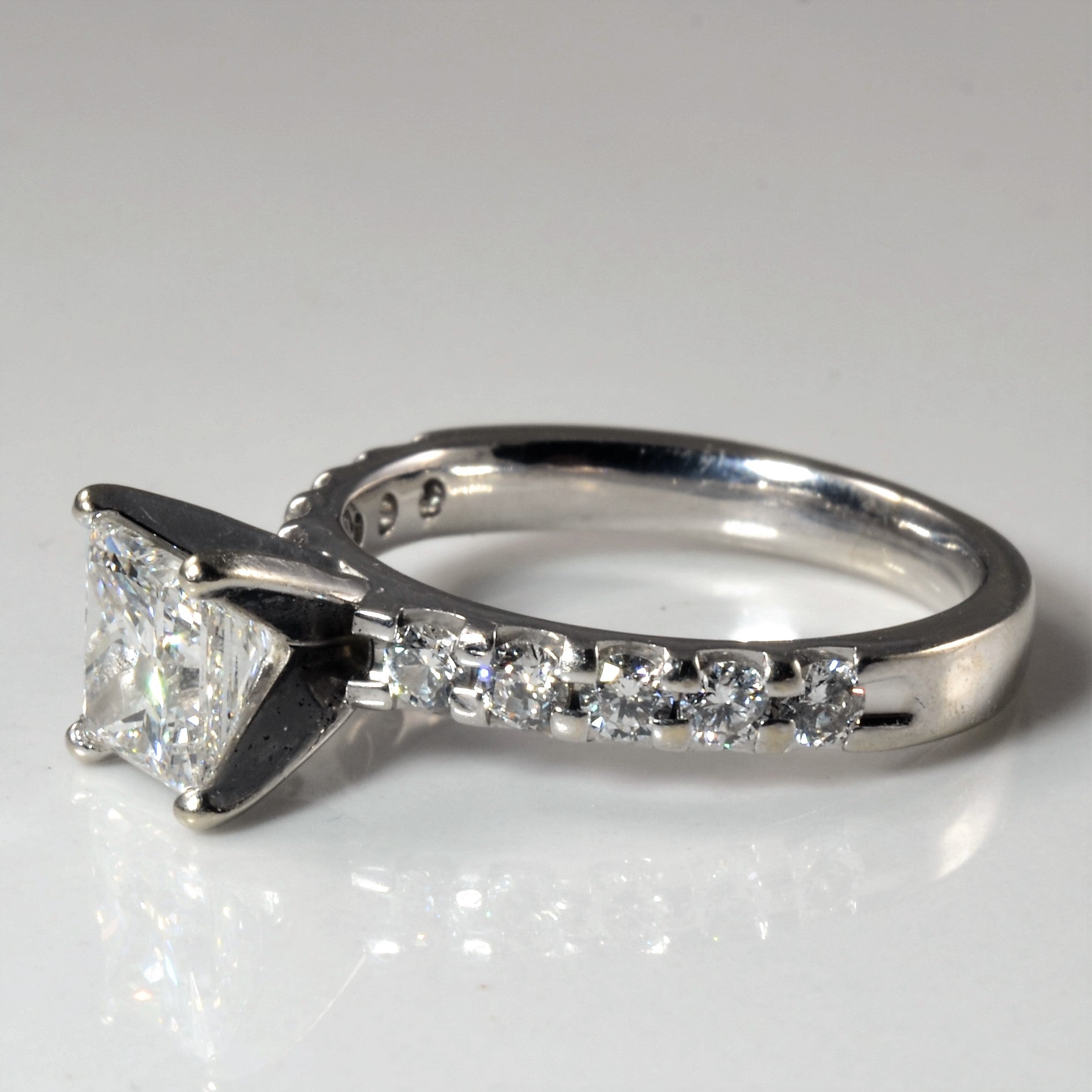 Bague de fiançailles en diamant princesse | 1,25 ct | Taille 5,25 |