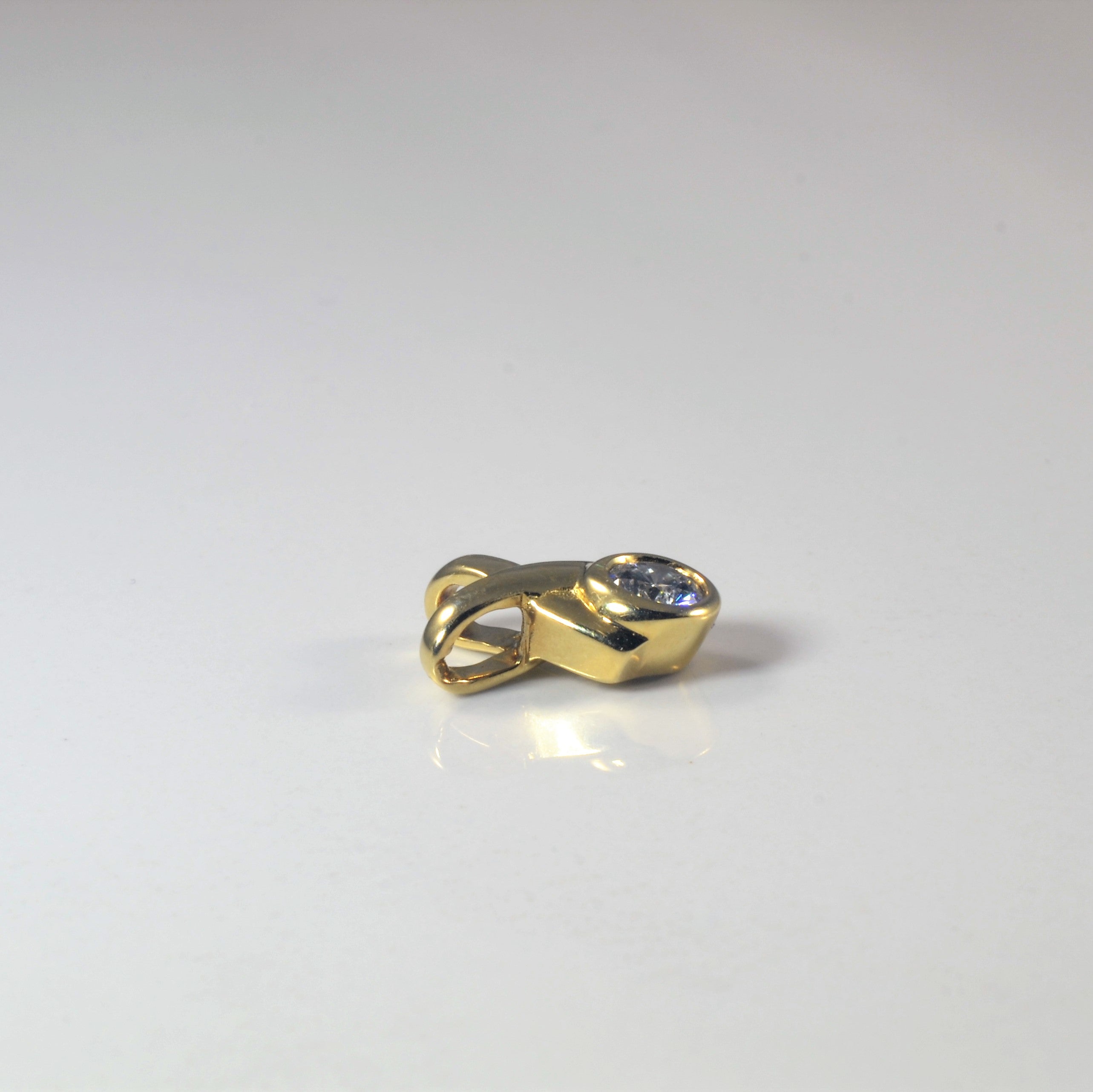 Bezel Set Diamond Twist Pendant | 0.34ct |