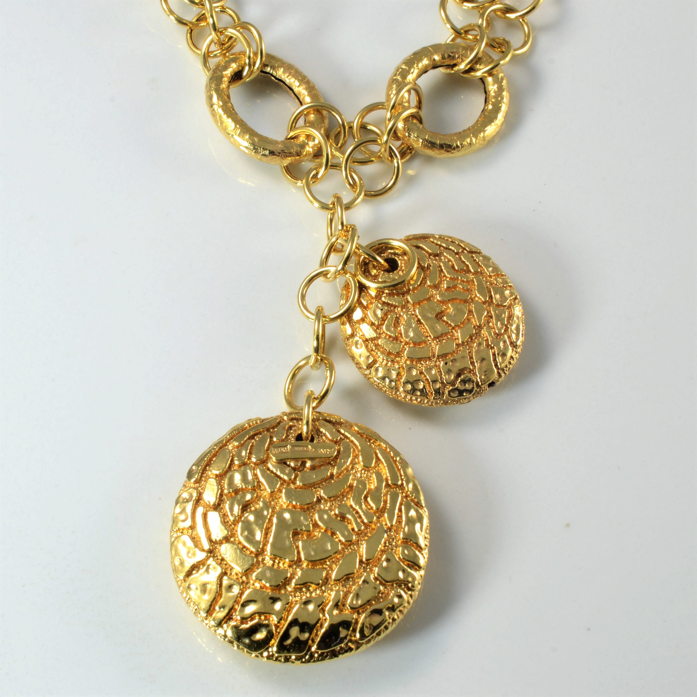 Layered Gold Textured Necklace | 17" |