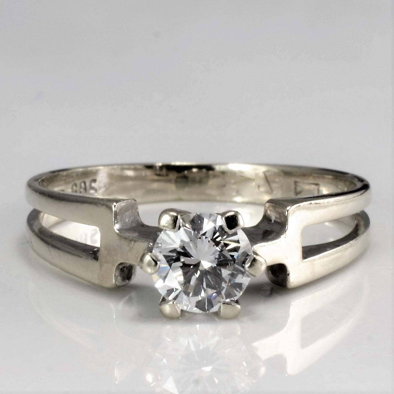 Open Shank Solitaire Diamond Ring | 0.45 ct, SZ 6.5 |