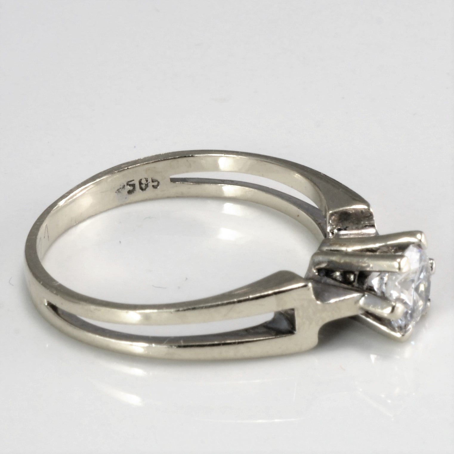 Open Shank Solitaire Diamond Ring | 0.45 ct, SZ 6.5 |
