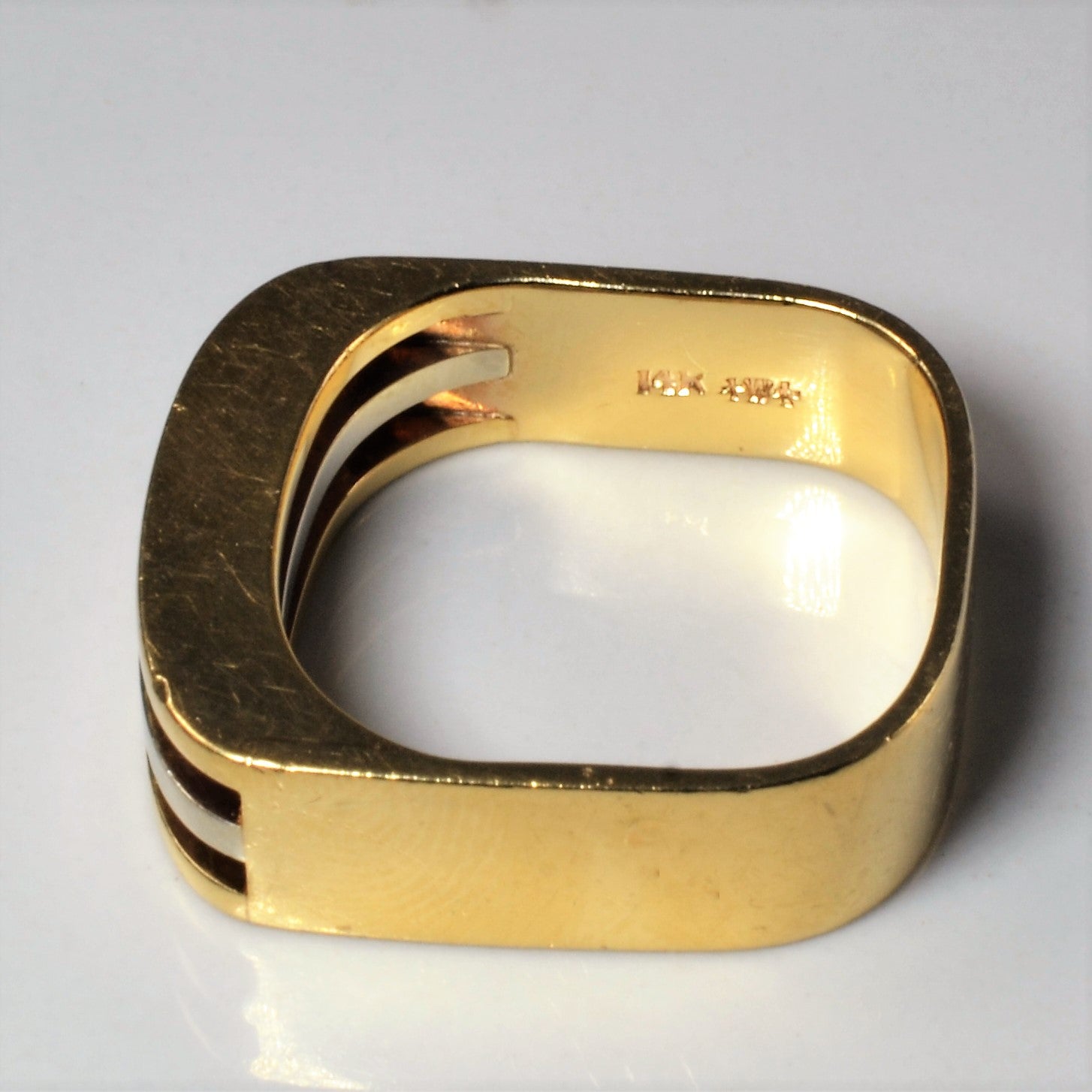 Open Shank Two Tone Gold Band | SZ 10 |