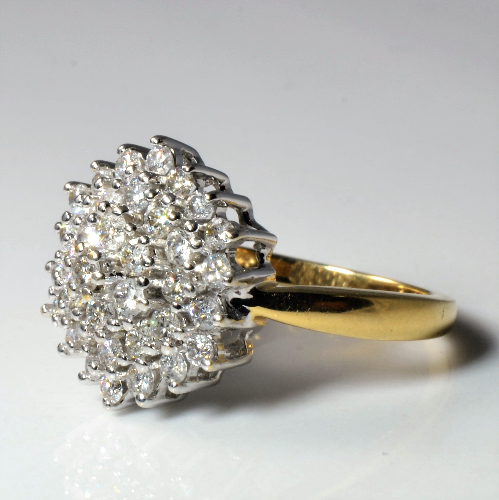 Diamond Cluster Cocktail Ring | 1.00ctw | SZ 6.5 |