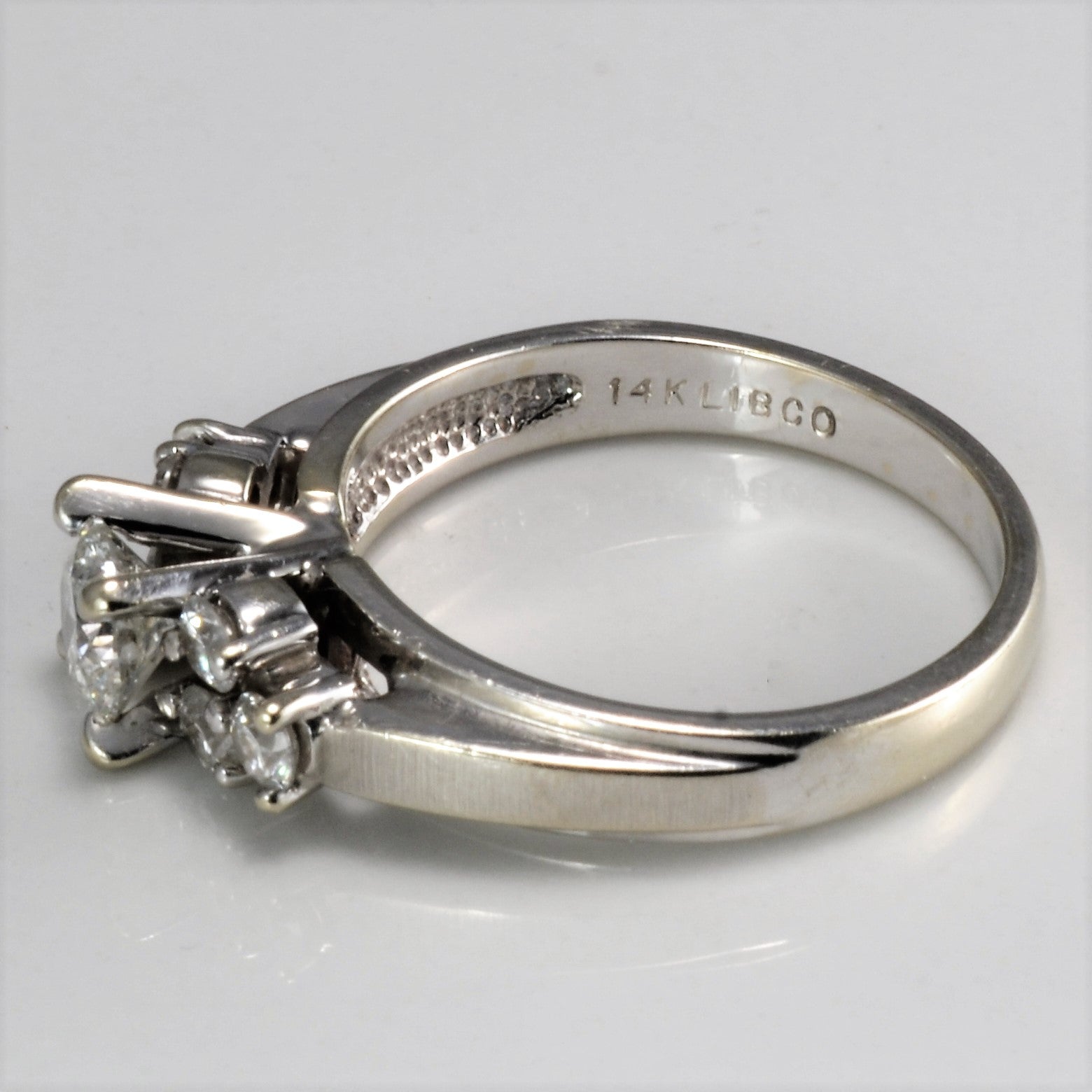 High set Cluster Diamond Engagement Ring | 0.90 ctw, SZ 7 |