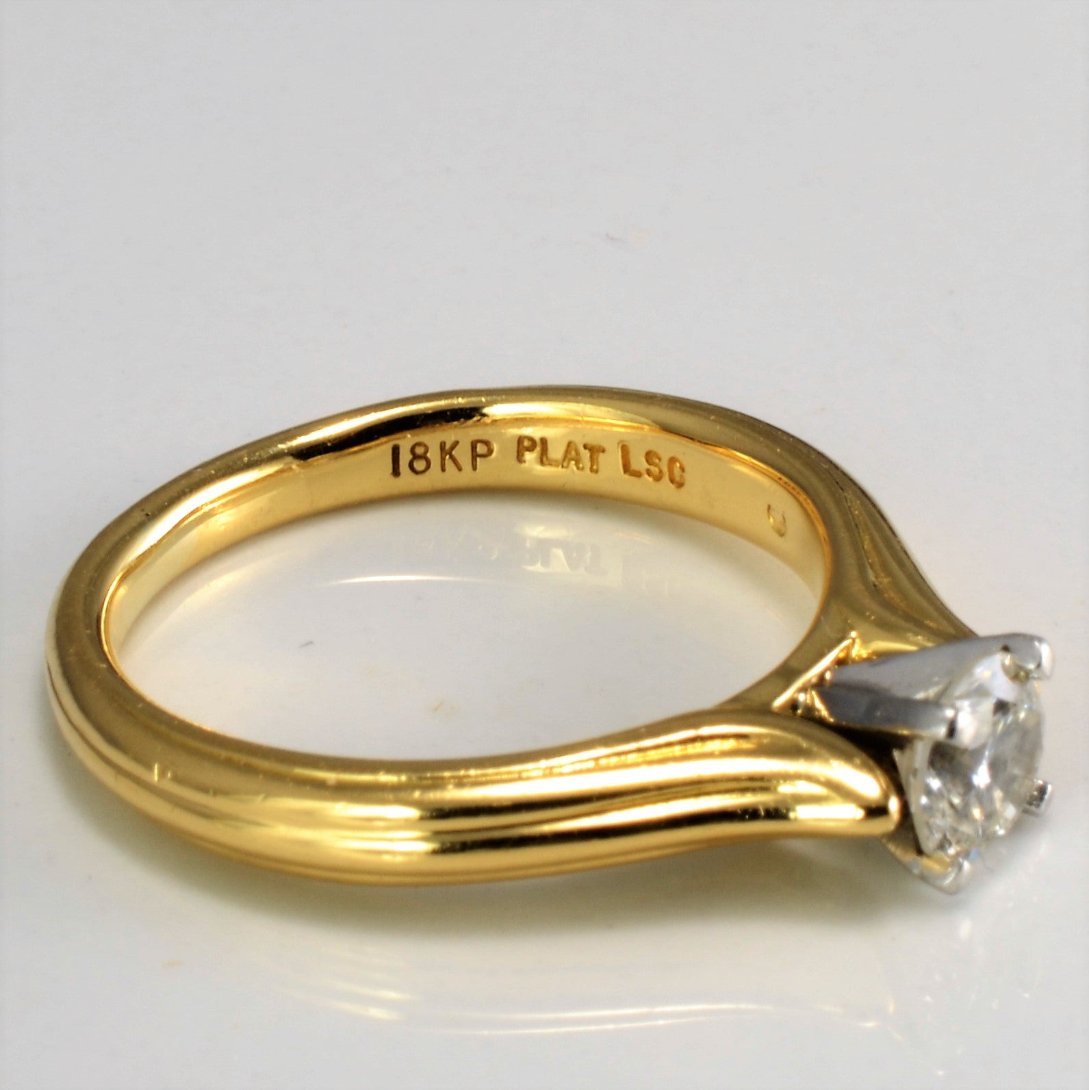 Tapered Diamond Engagement Ring | 0.54 ct, SZ 6.5 |