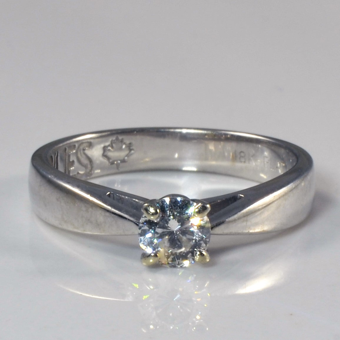 Solitaire Canadian Diamond Engagement Ring | 0.40ct | SZ 7 |