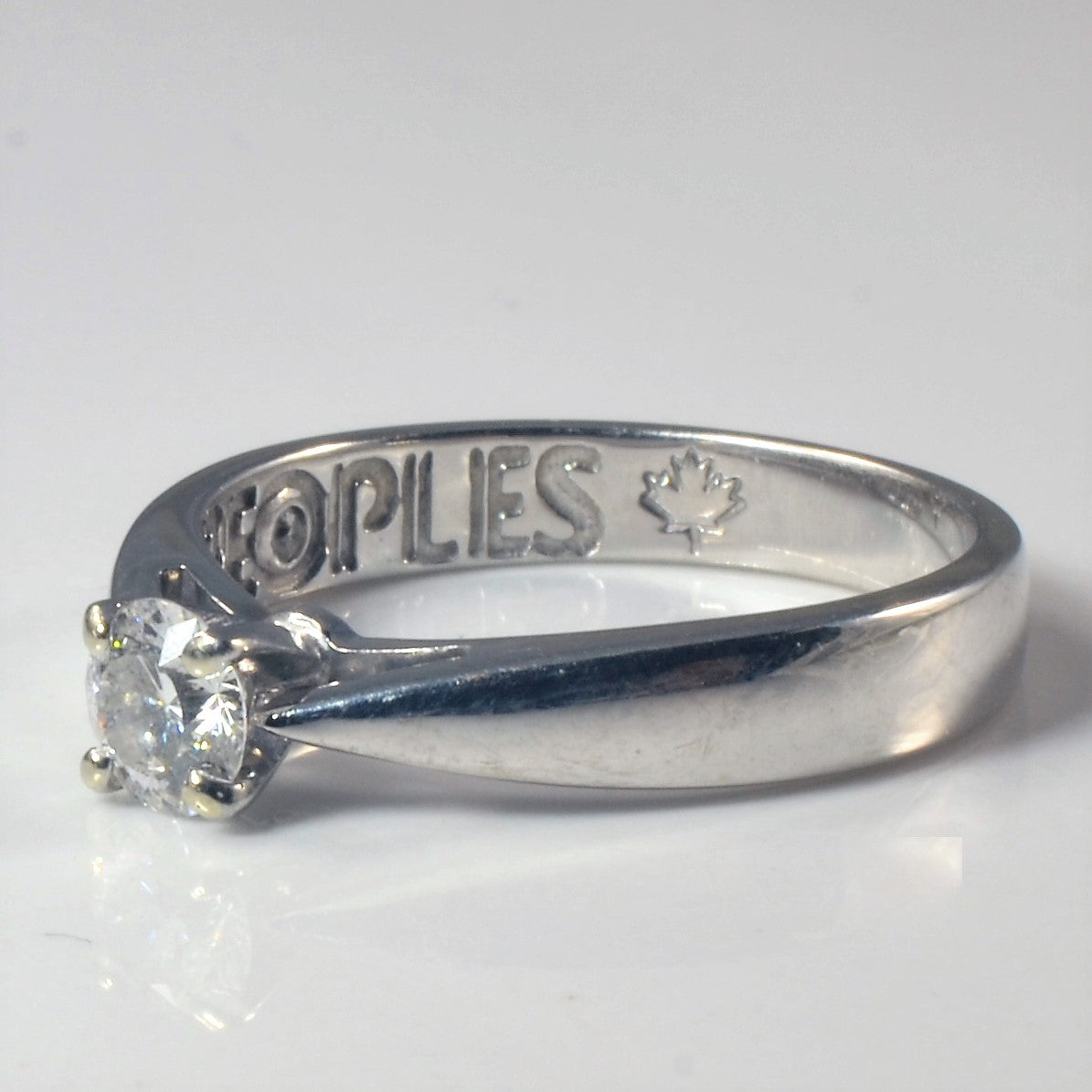 Solitaire Canadian Diamond Engagement Ring | 0.40ct | SZ 7 |