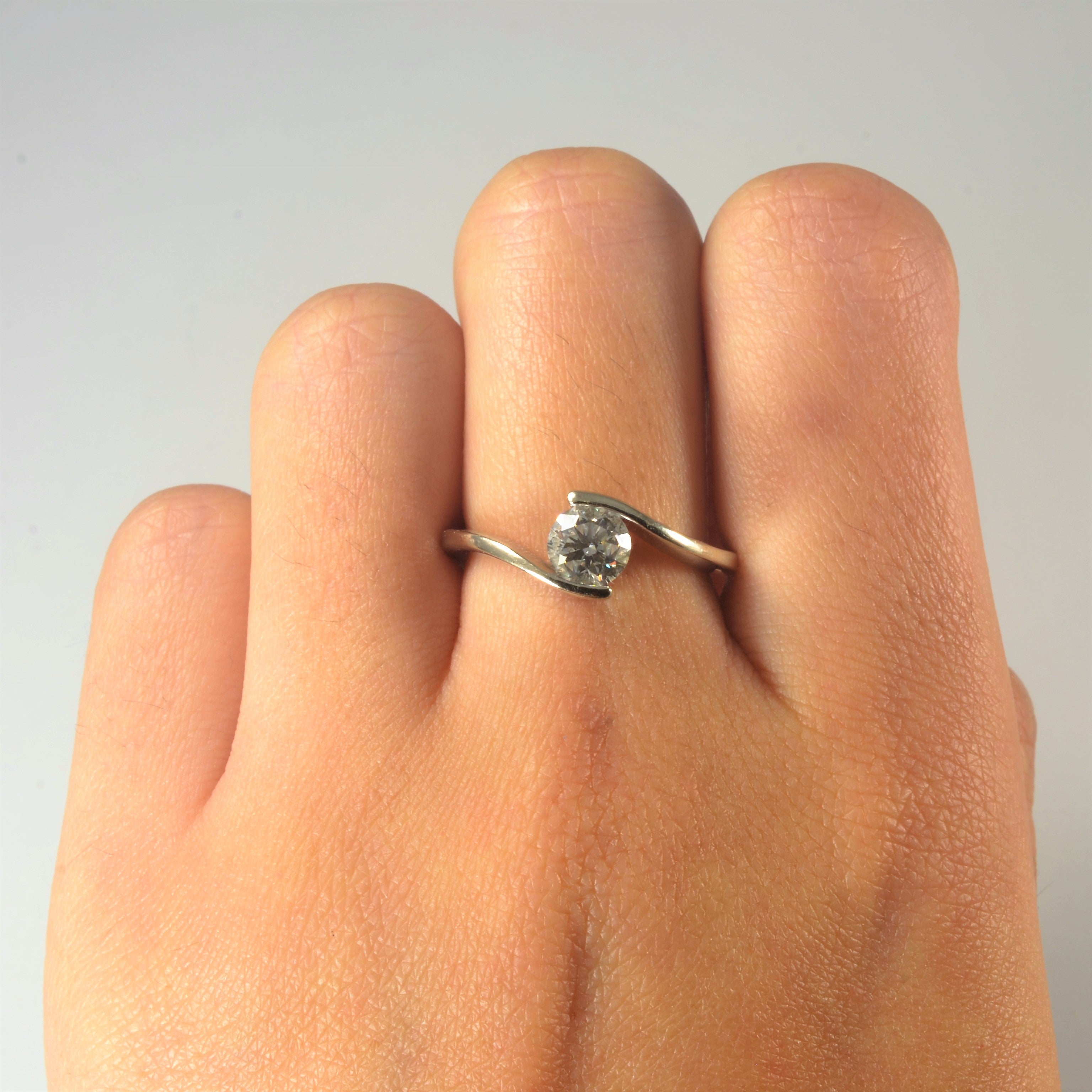 Bypass Diamond Engagement Ring | 0.68ct | SZ 6.75 |