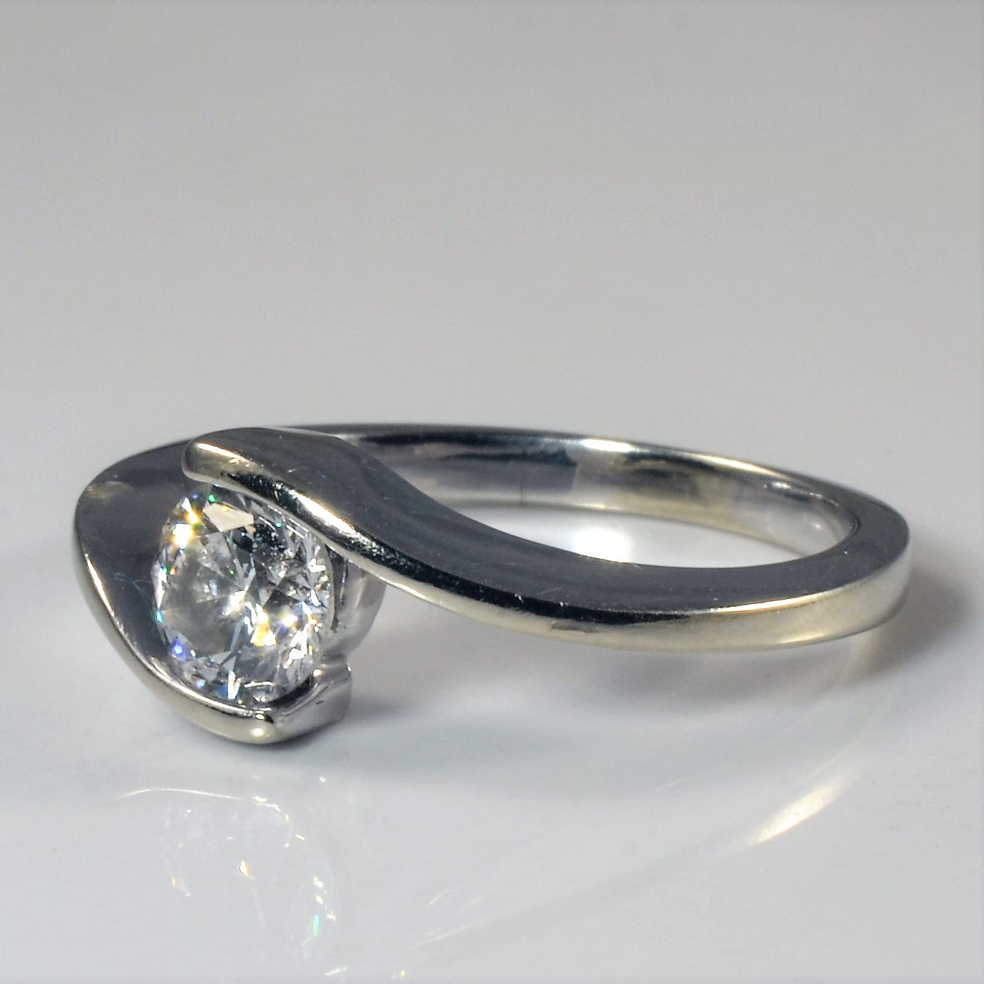 Bypass Diamond Engagement Ring | 0.68ct | SZ 6.75 |