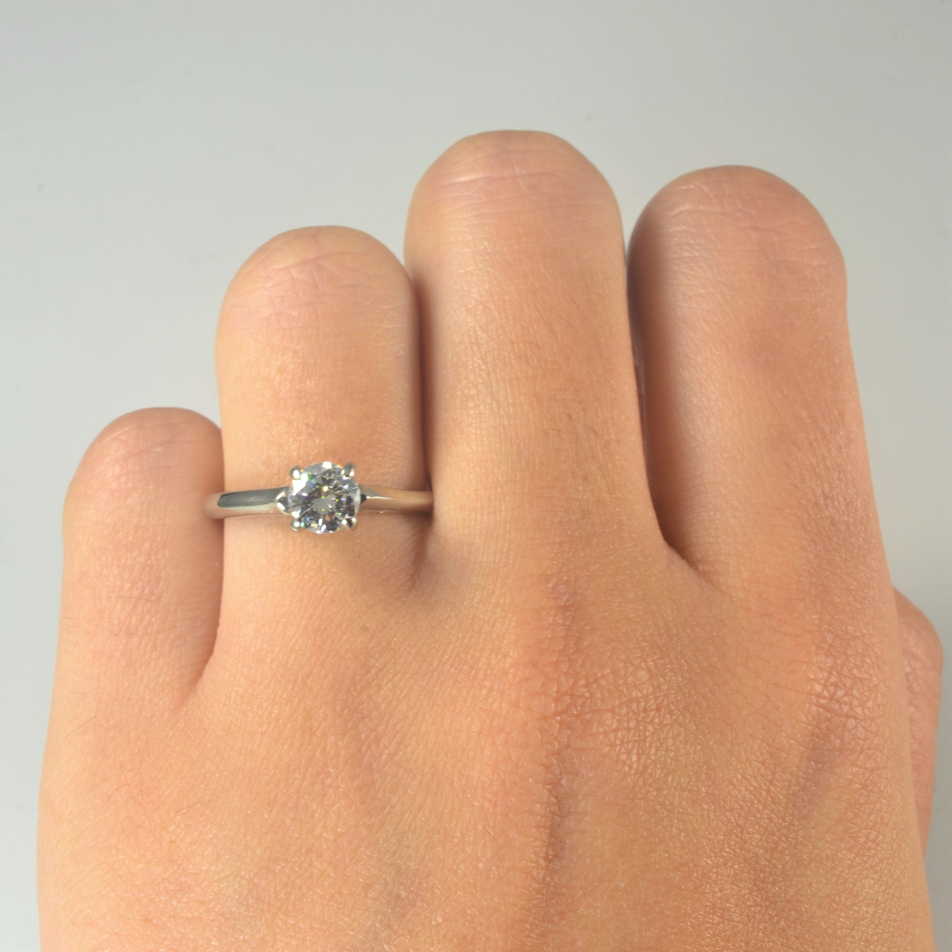 Solitaire Diamond Engagement 18k Ring | 0.62ct | SZ 6.5 |