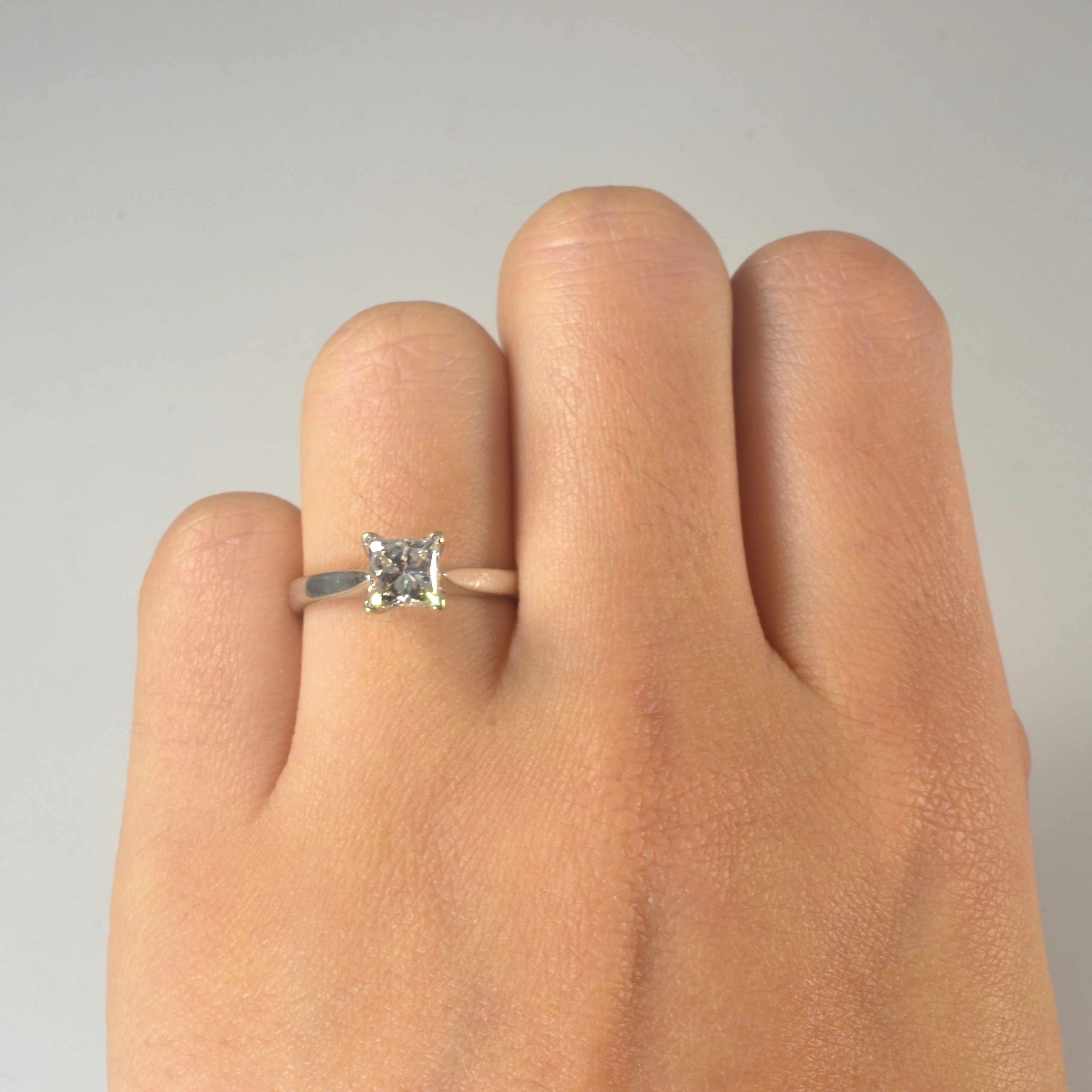Princess Solitaire Diamond Engagement Ring | 0.91ct | SZ 5.75 |