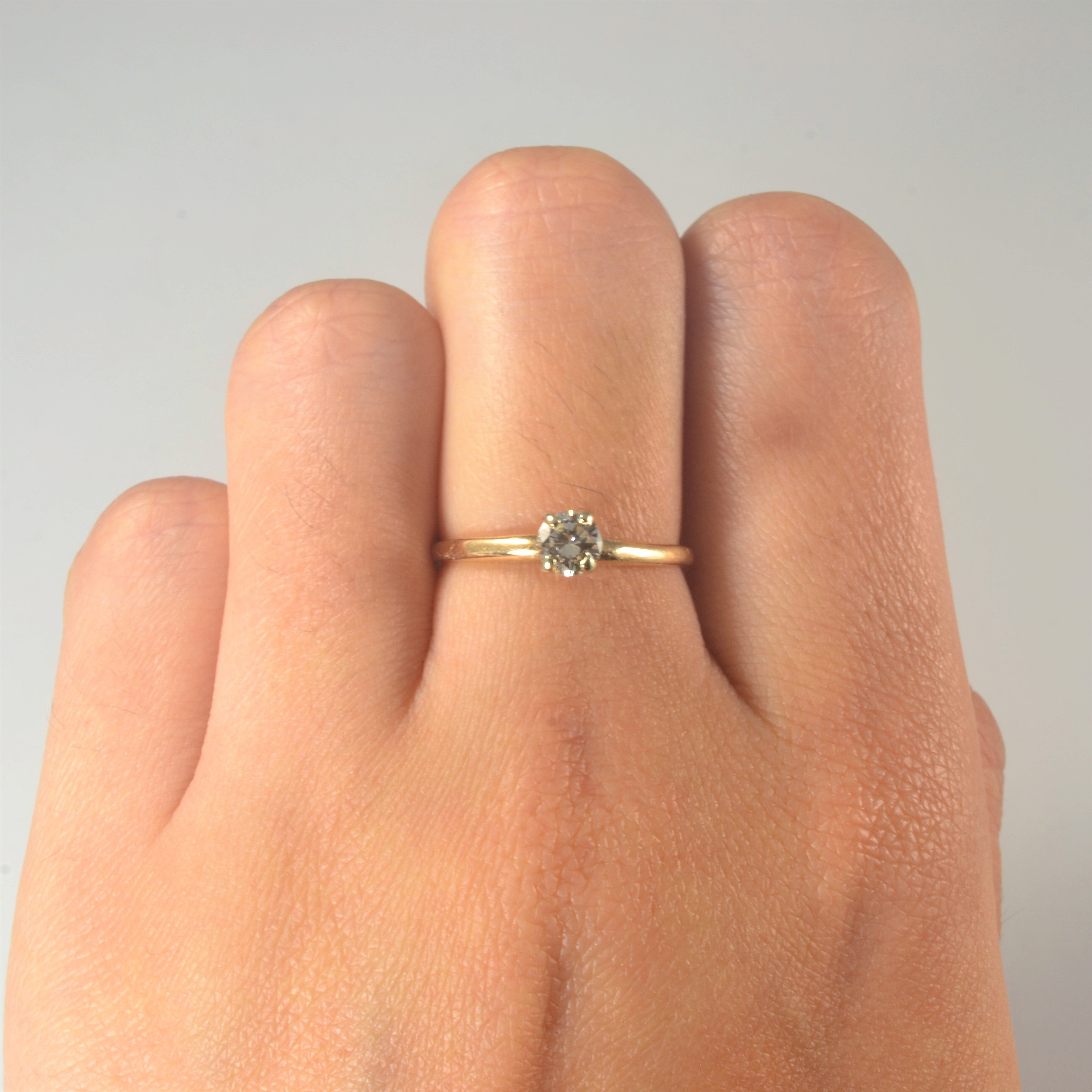 Round Brilliant Solitaire Diamond Ring | 0.29ct | SZ 6 |