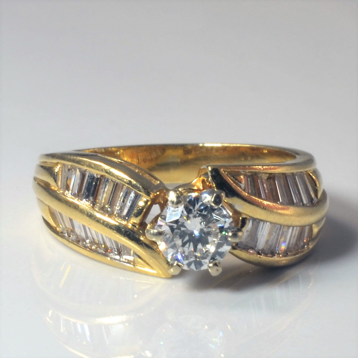 Bypass Baguette Diamond Engagement Ring | 0.82ctw | SZ 5.75 |