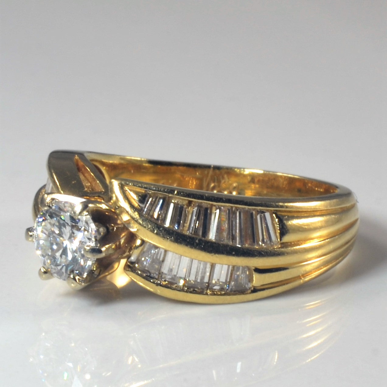 Bypass Baguette Diamond Engagement Ring | 0.82ctw | SZ 5.75 |