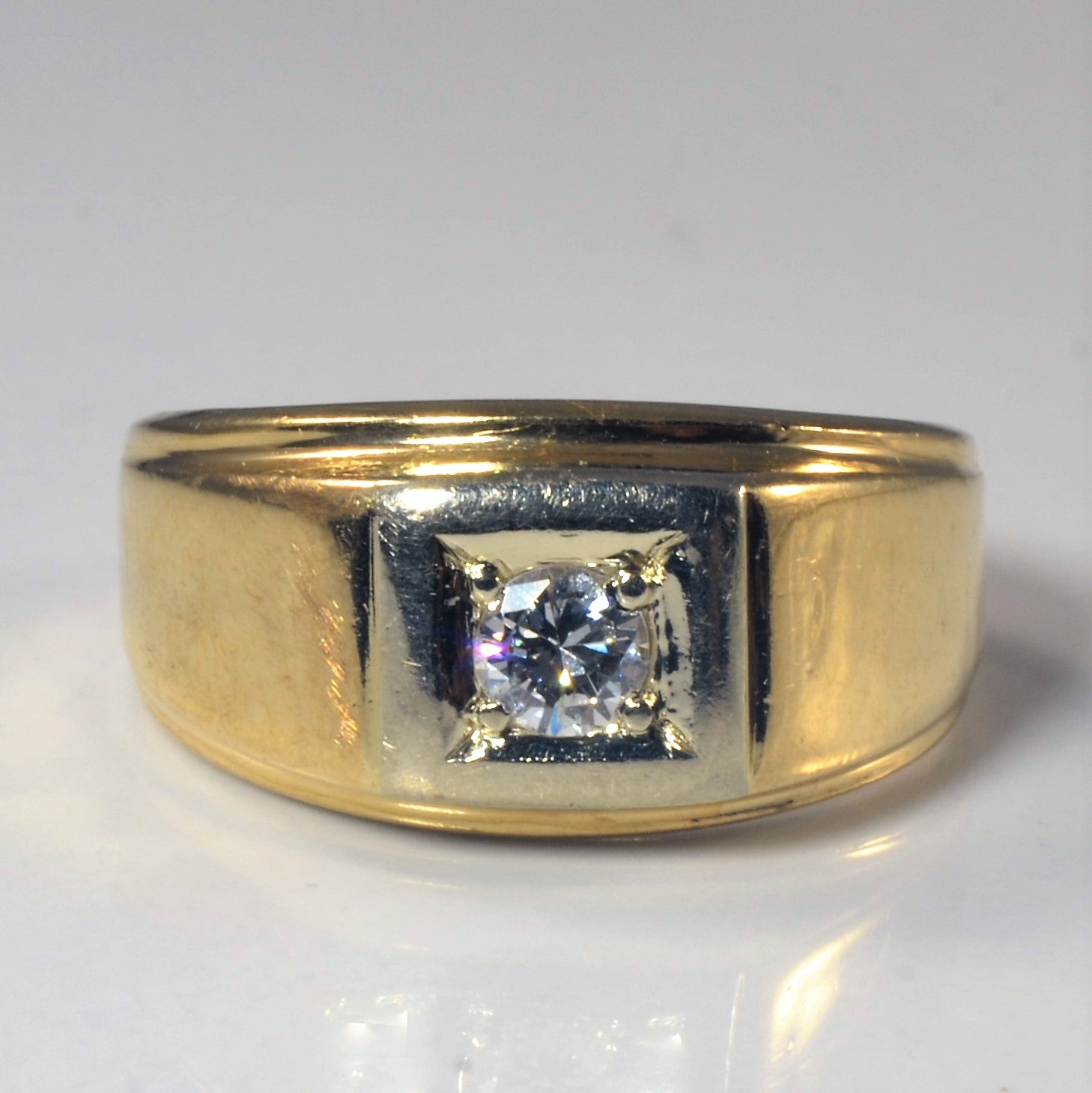 Solitaire Diamond Wide Band | 0.28ct | SZ 7.5 |