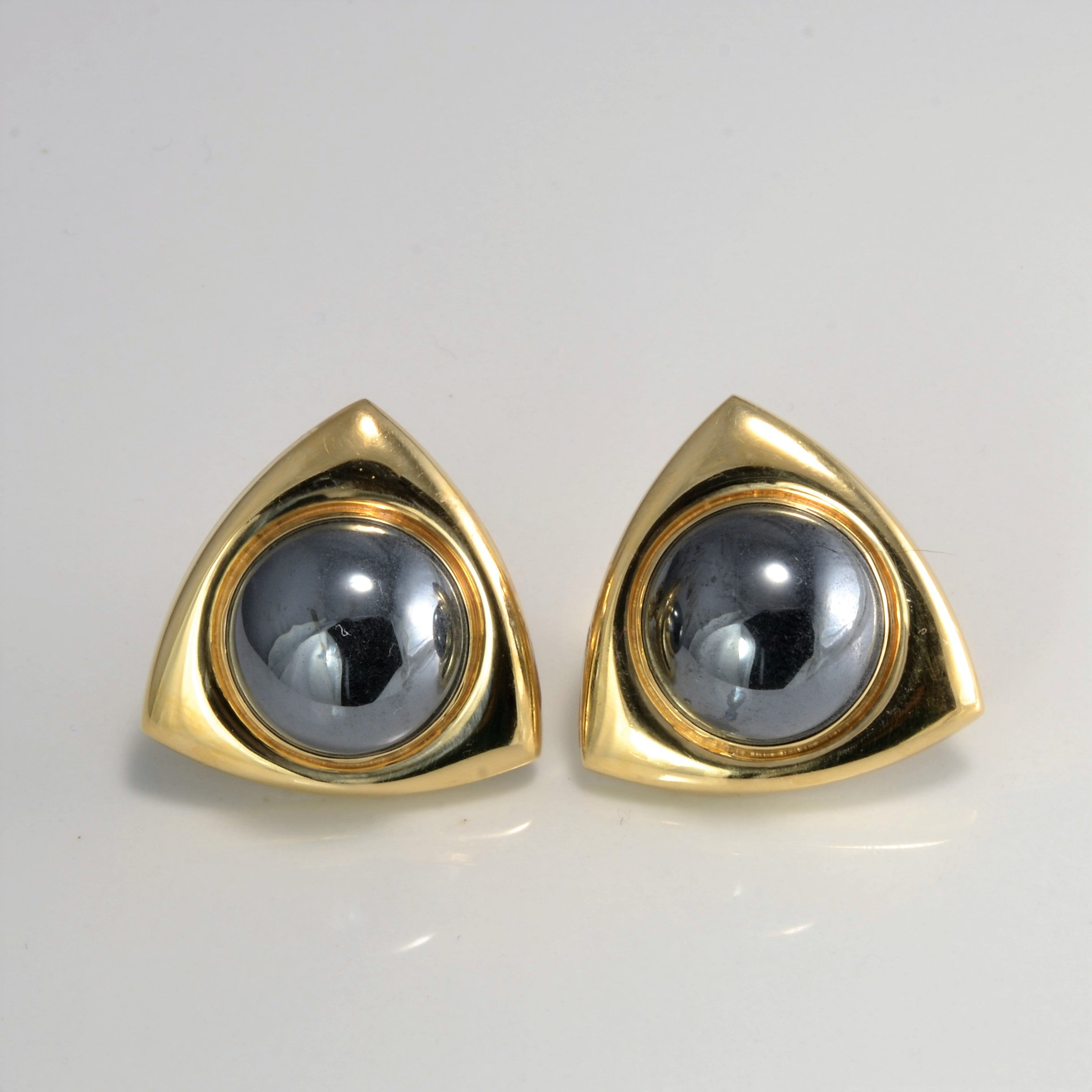 Boucles d'oreilles cabochon en hématite