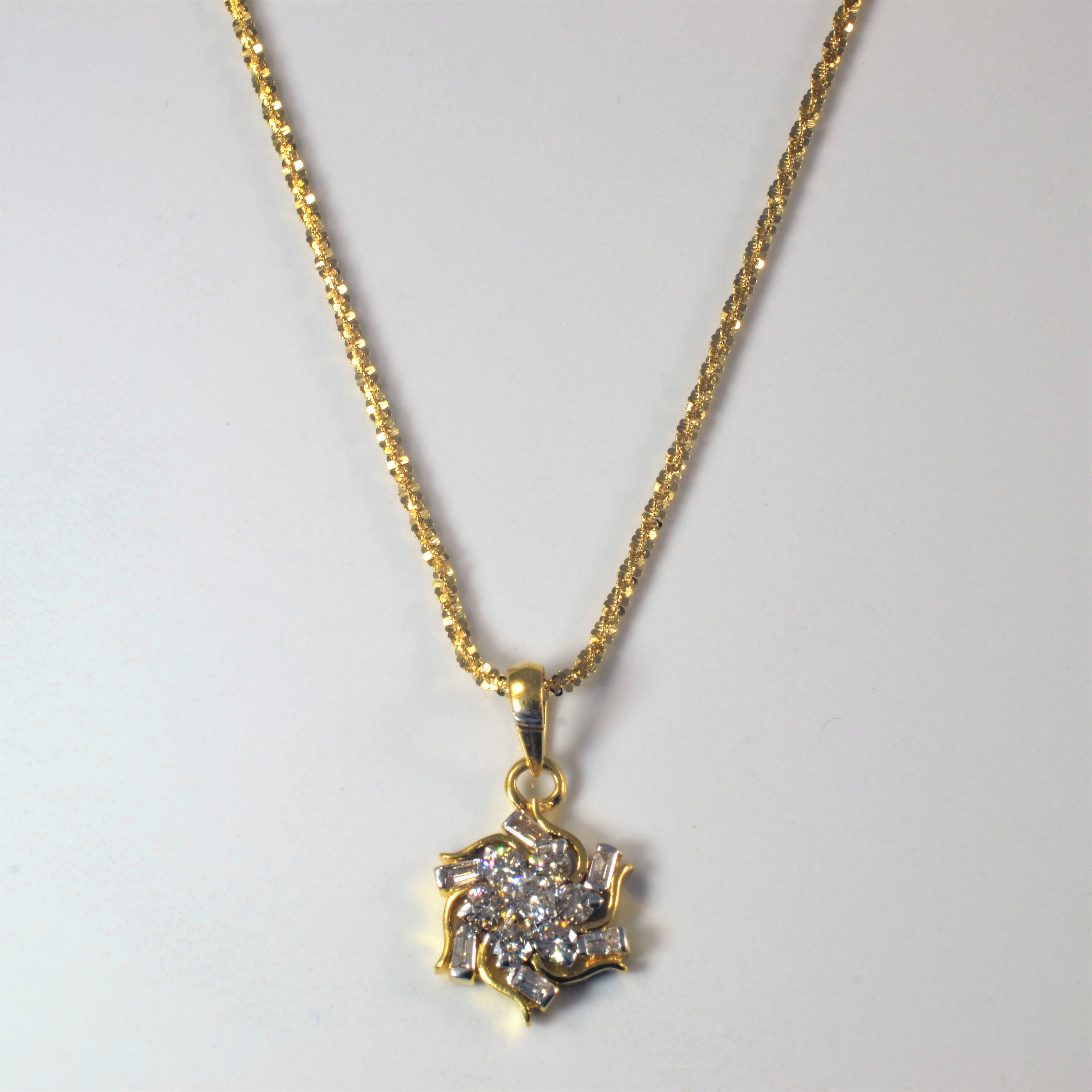 Cluster Diamond Necklace & Earring Set | 2.49ctw | 18" |