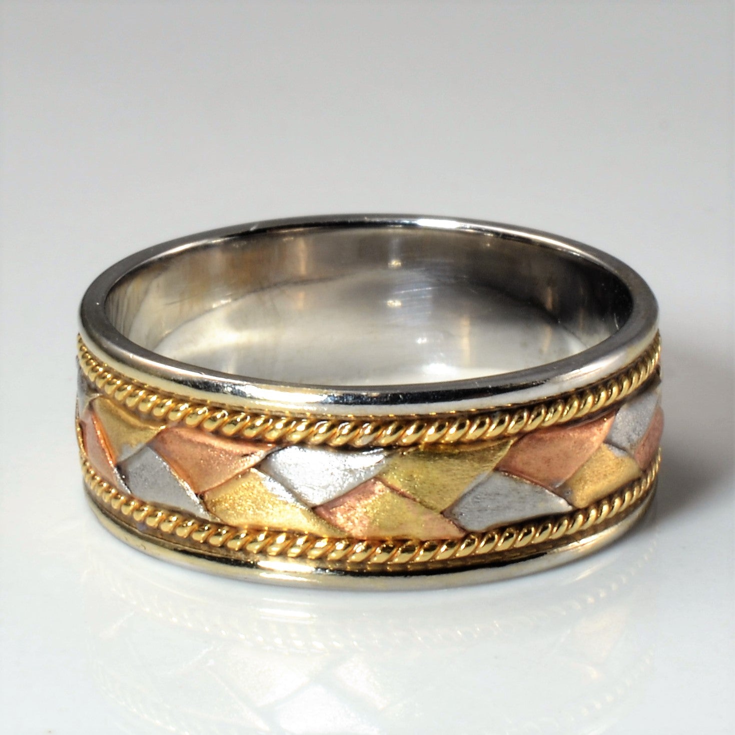 Tri Tone Braided Gold Band | SZ 9.75 |