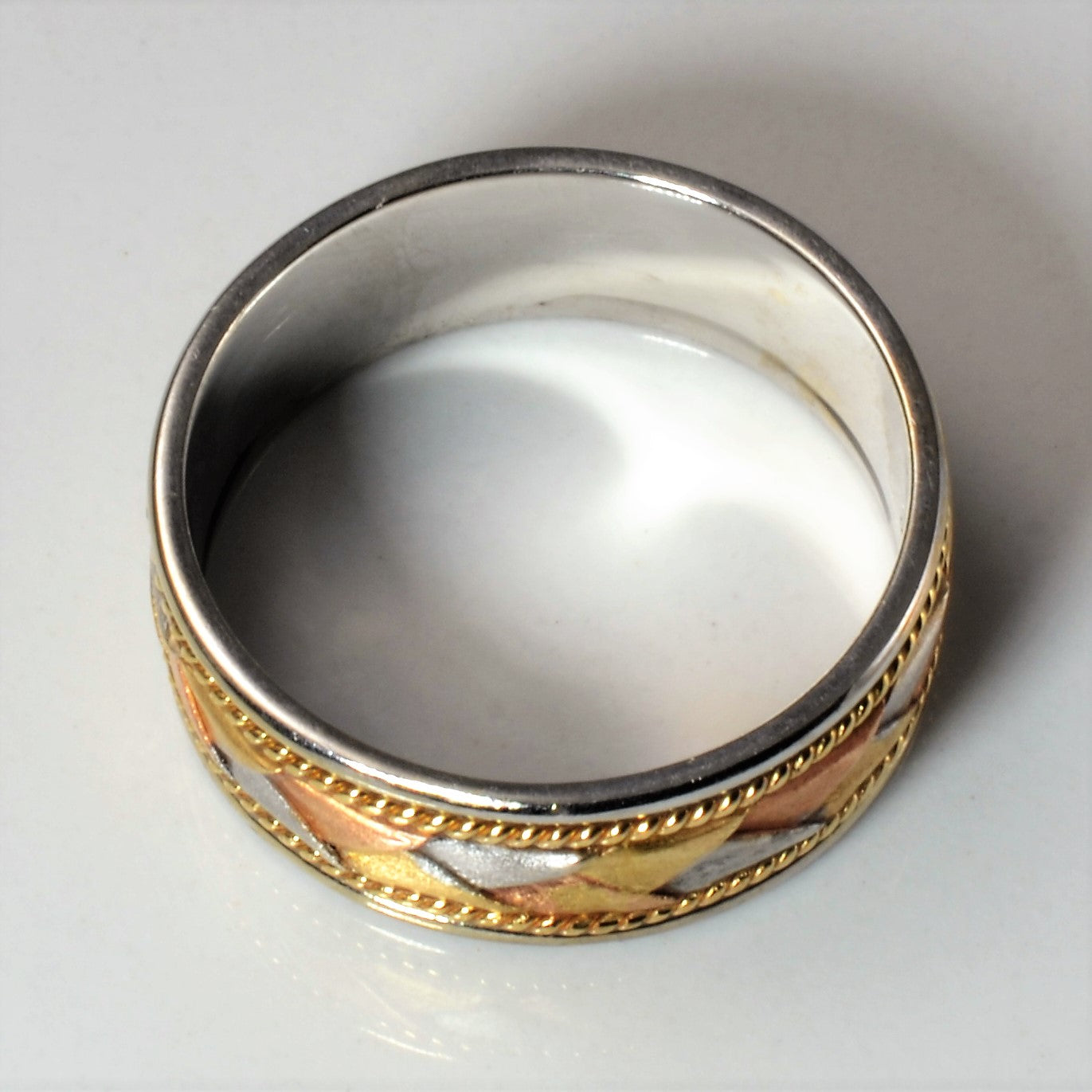 Tri Tone Braided Gold Band | SZ 9.75 |