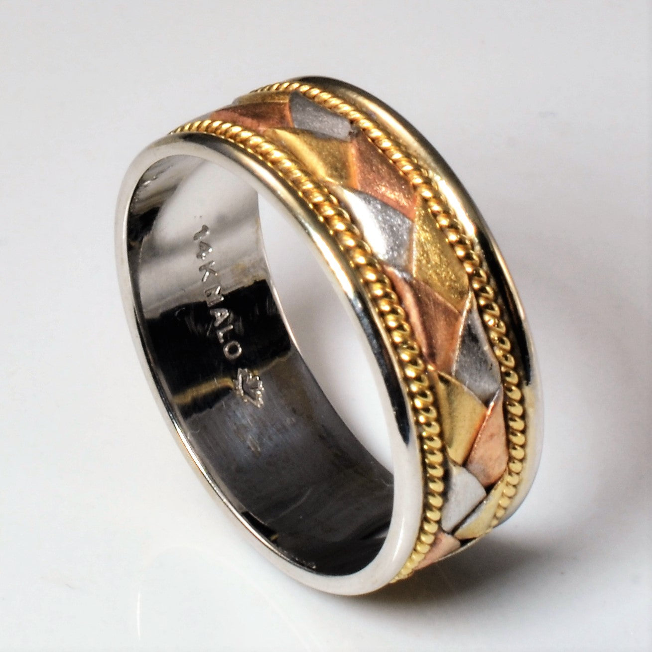 Tri Tone Braided Gold Band | SZ 9.75 |