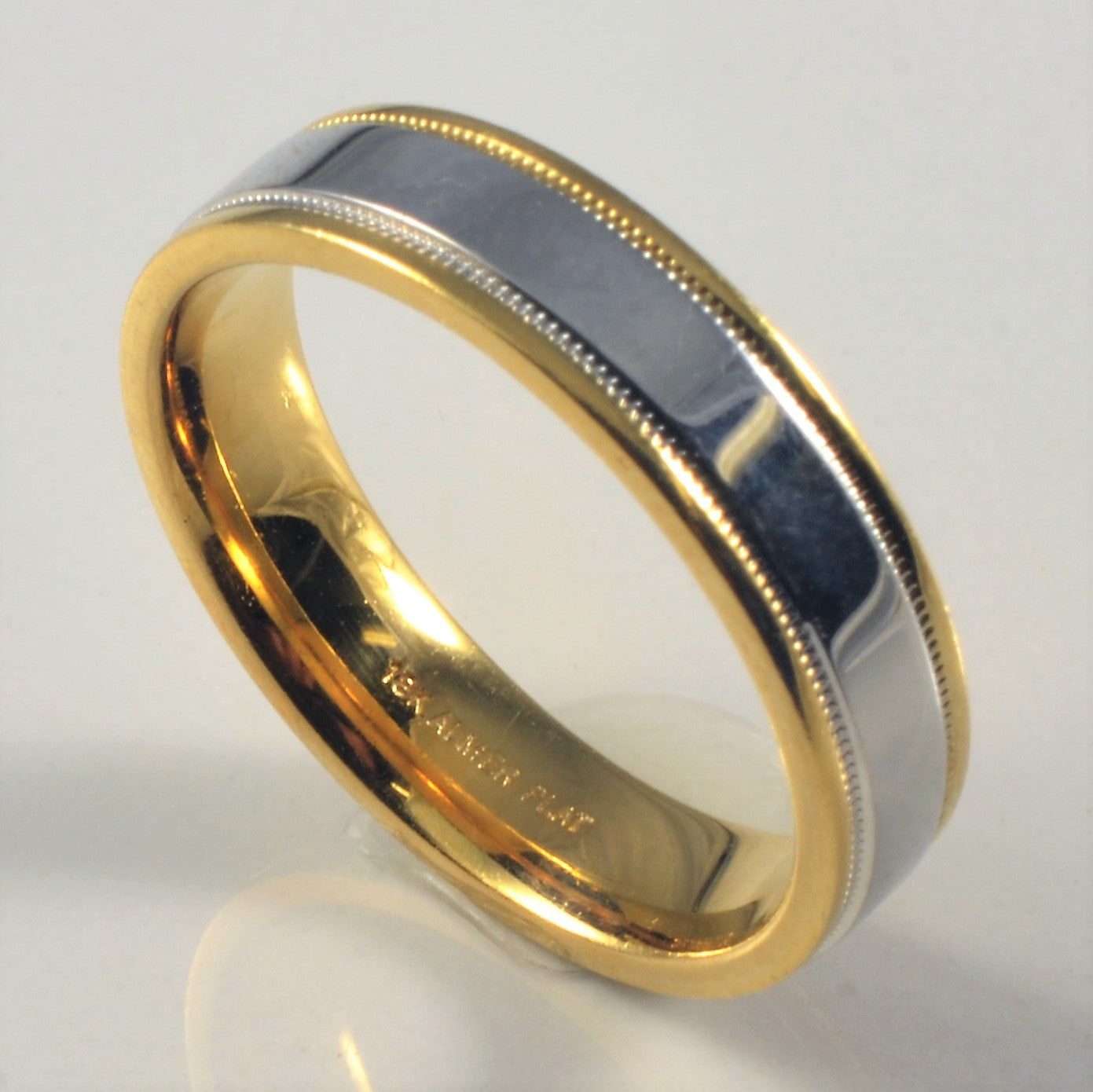 Yellow Gold & Platinum Band | SZ 9.75 |