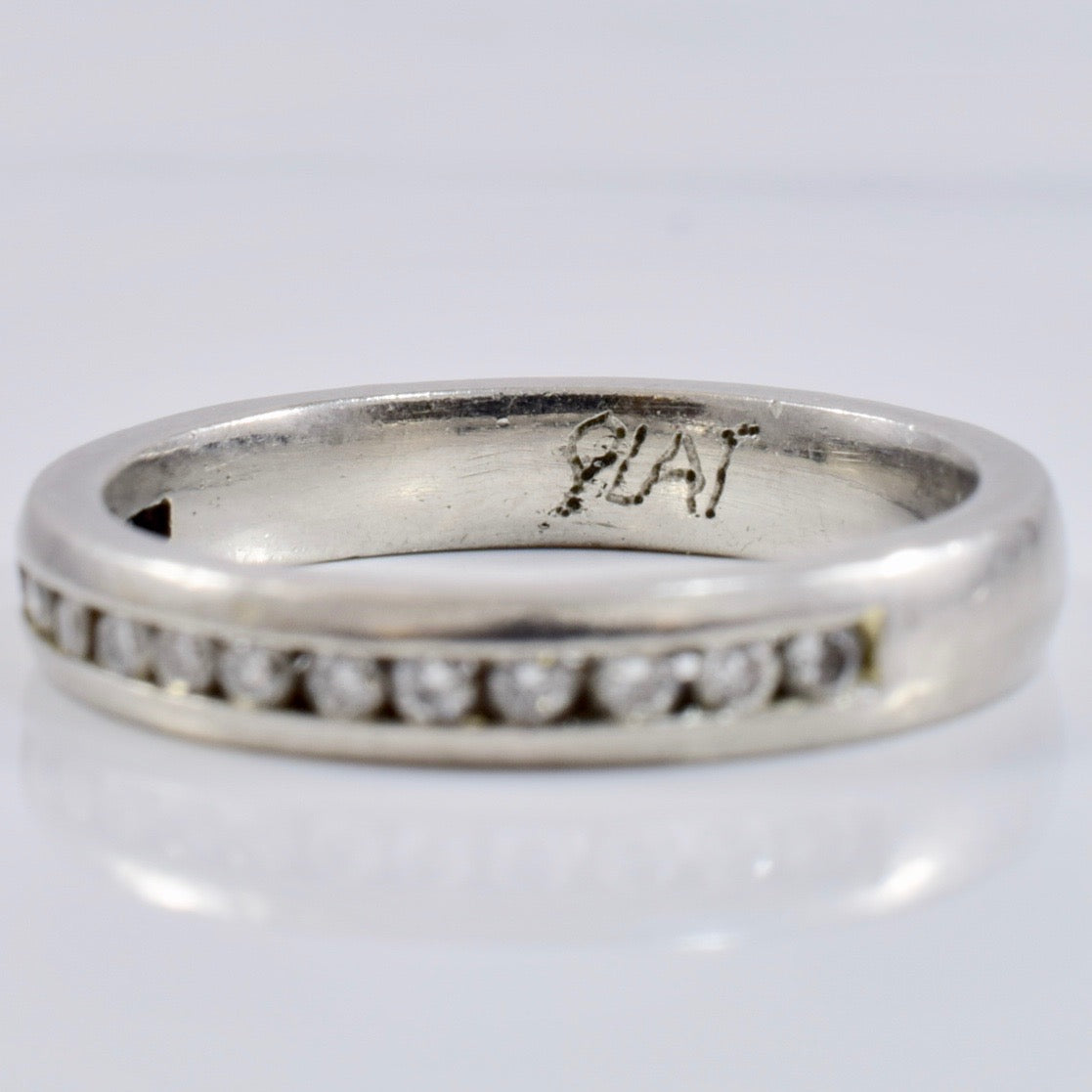 Platinum Channel Set Diamond Band | 0.16 ctw Sz 4.25 |