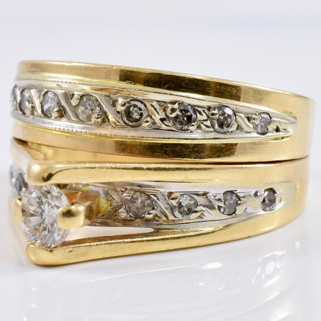 Engagement and Wedding Band Set | 0.28 ctw SZ 4.5 |