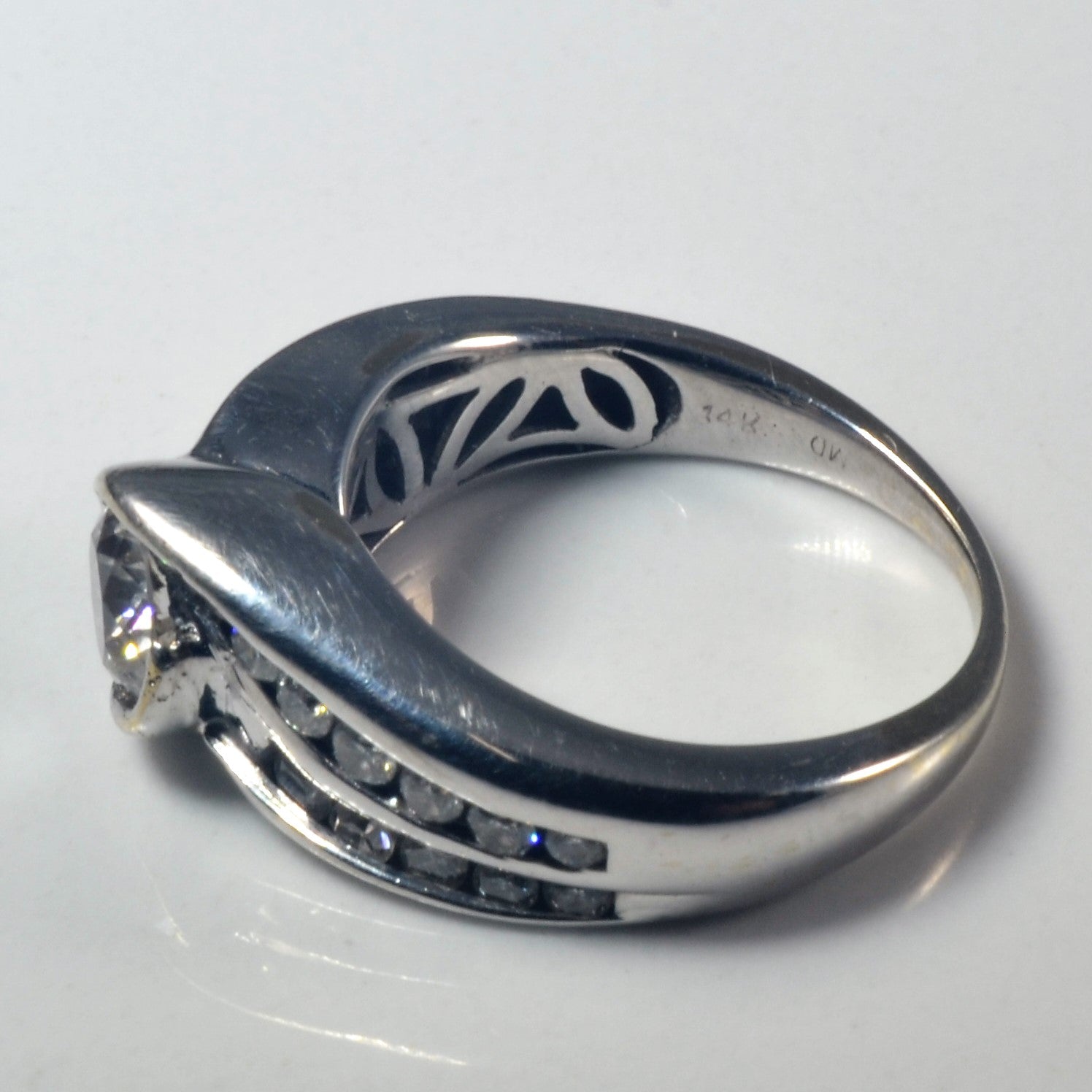 Channel Diamond Bypass Engagement Ring | 1.26ctw | SZ 5 |