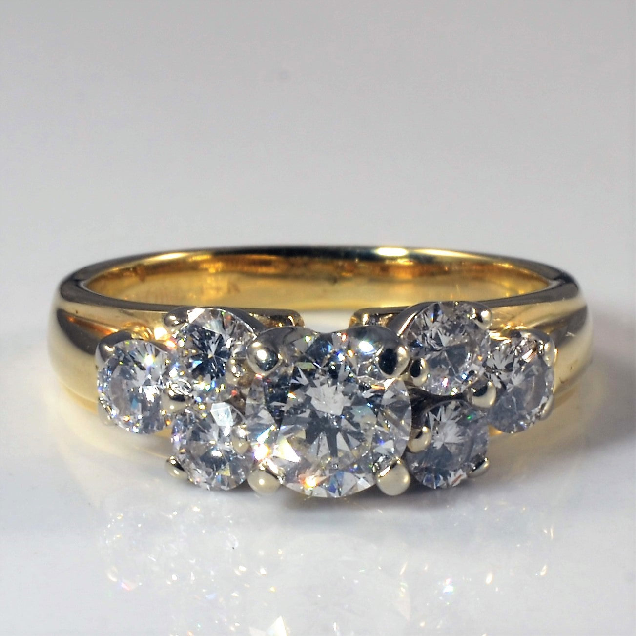 Bague de fiançailles sertie de diamants en grappe | 1,45 ct | Taille 5 |