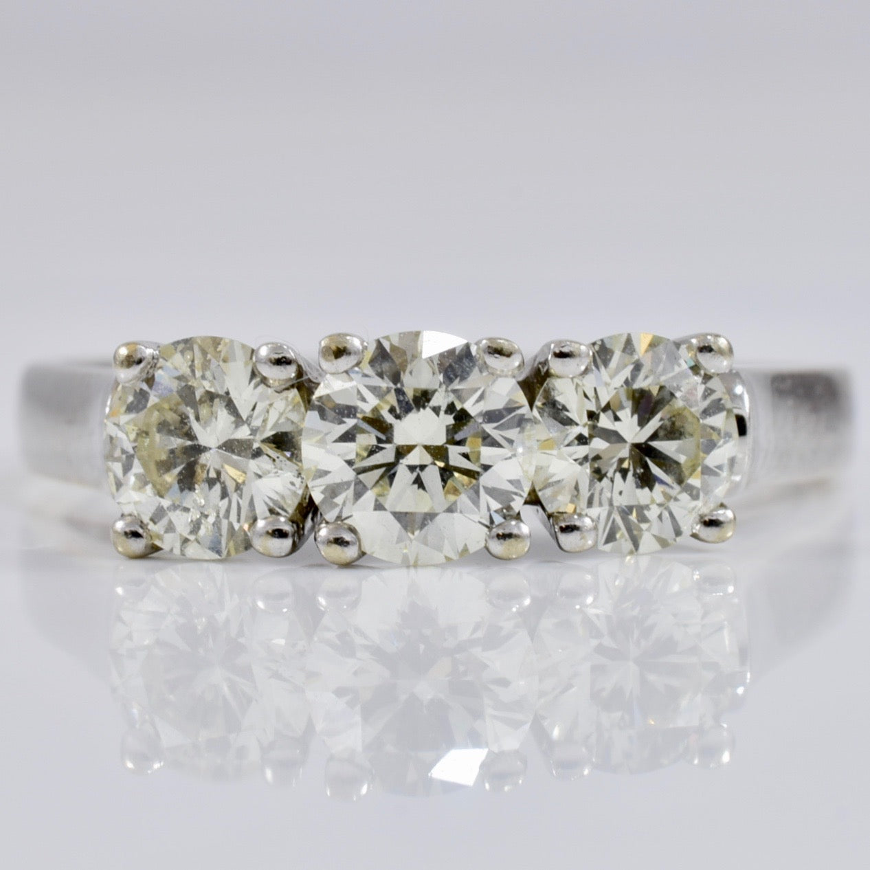 Three Stone Diamond Engagement Ring | 1.11 ctw SZ 7.5 |