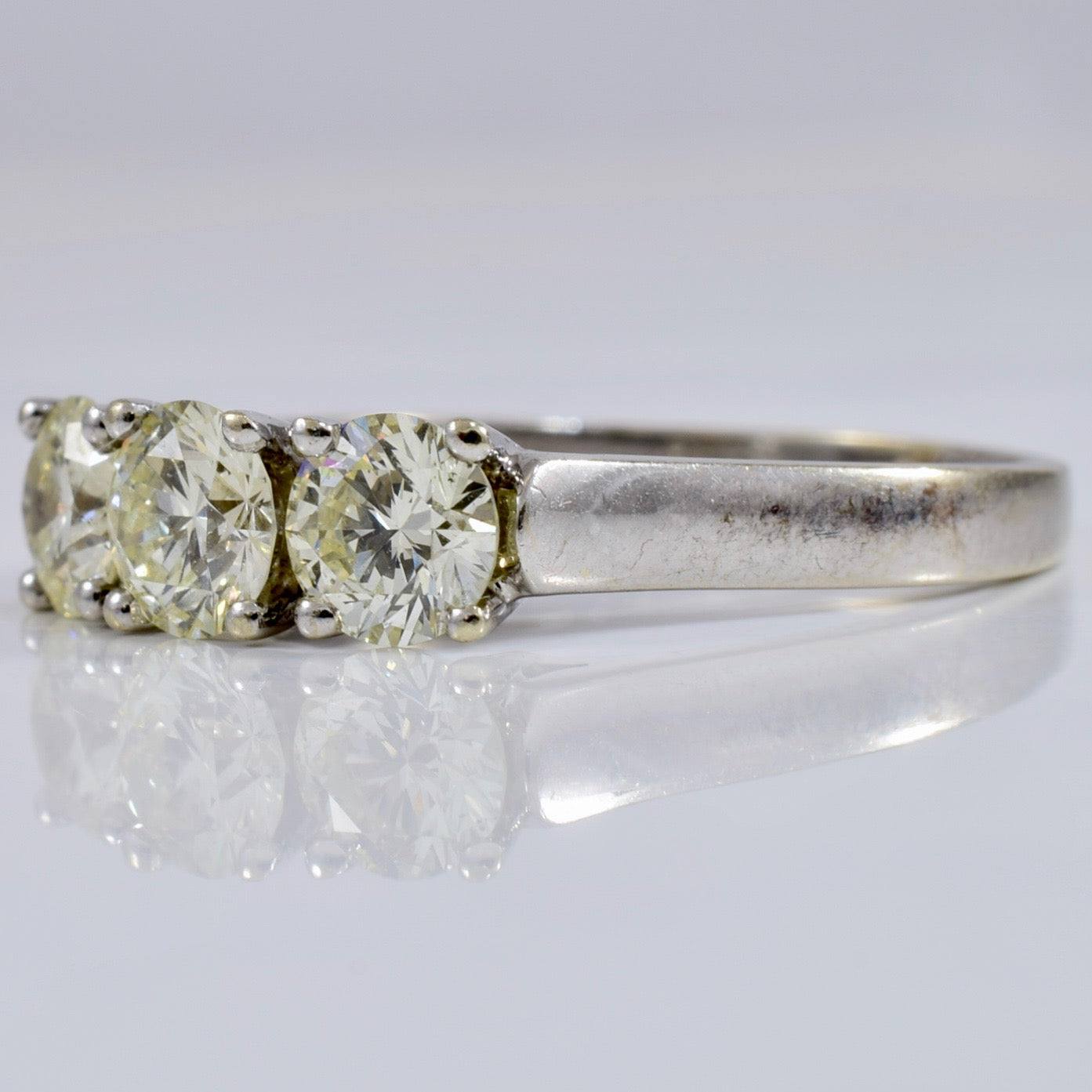 Three Stone Diamond Engagement Ring | 1.11 ctw SZ 7.5 |