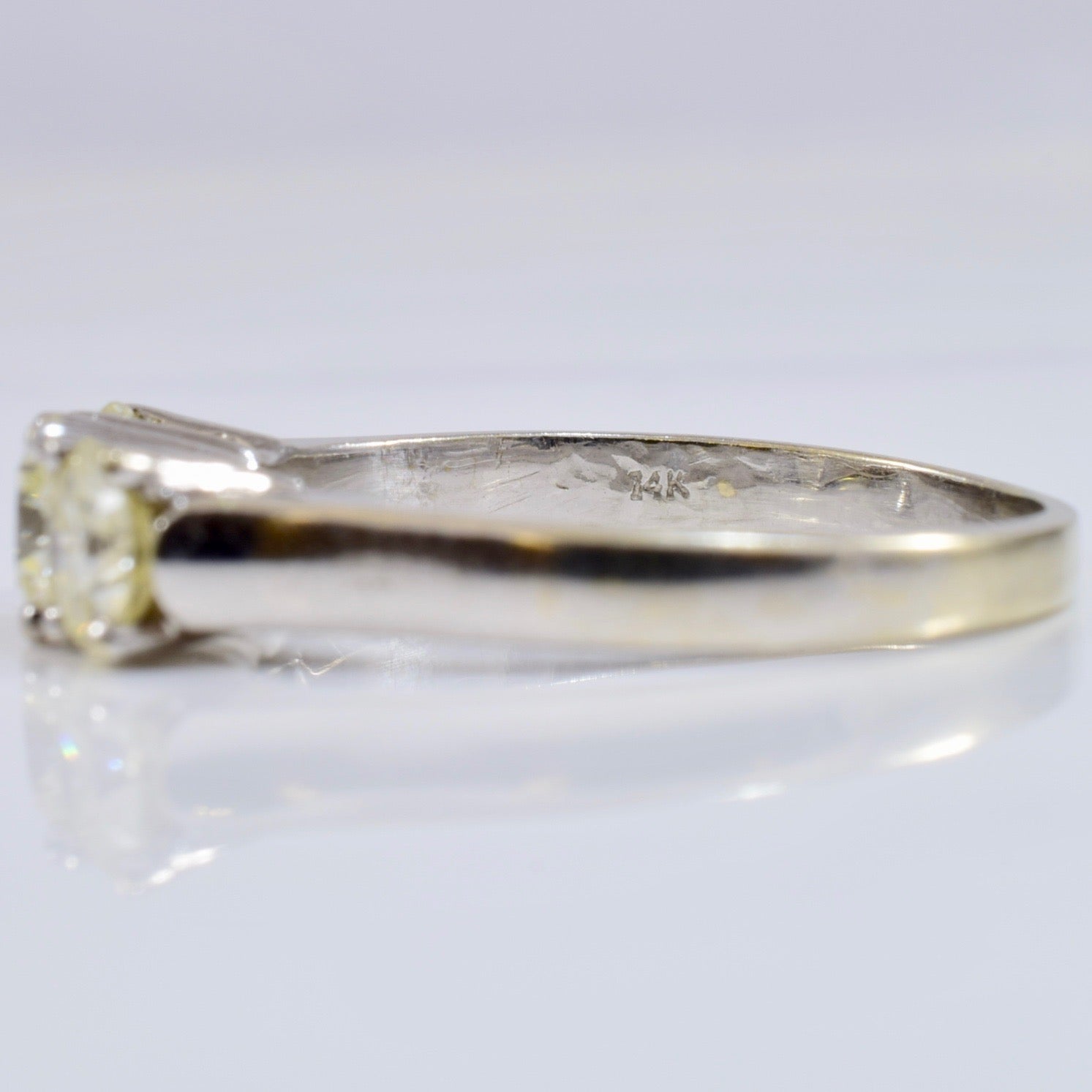 Three Stone Diamond Engagement Ring | 1.11 ctw SZ 7.5 |