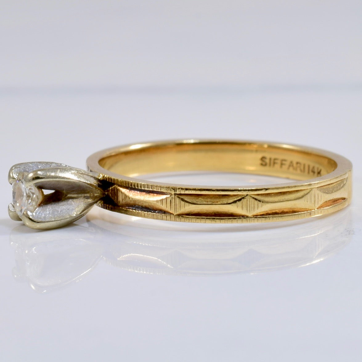High Set Diamond Ring | 0.14 ct SZ 6.5 |