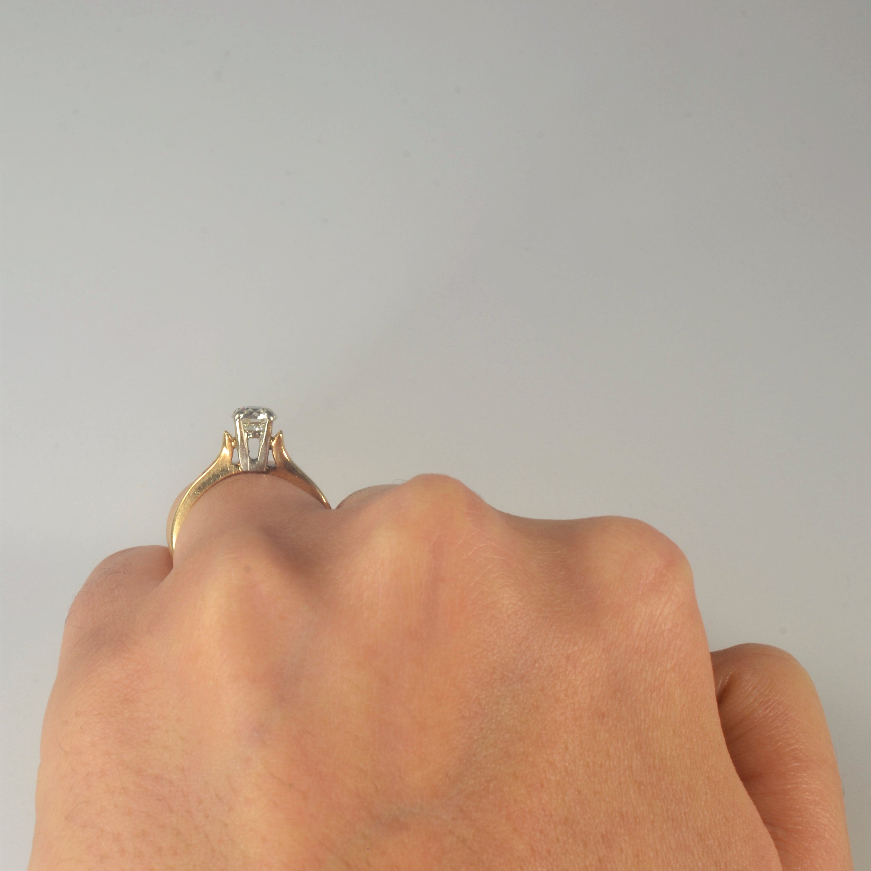 Old European Solitaire Diamond Engagement Ring | 0.52ct | SZ 5.25 |