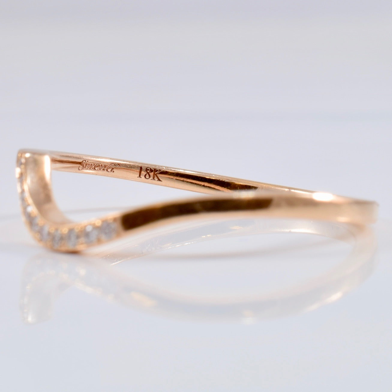 Simon G' Contour Diamond Wedding Band | 0.05 ctw SZ 6.5 |