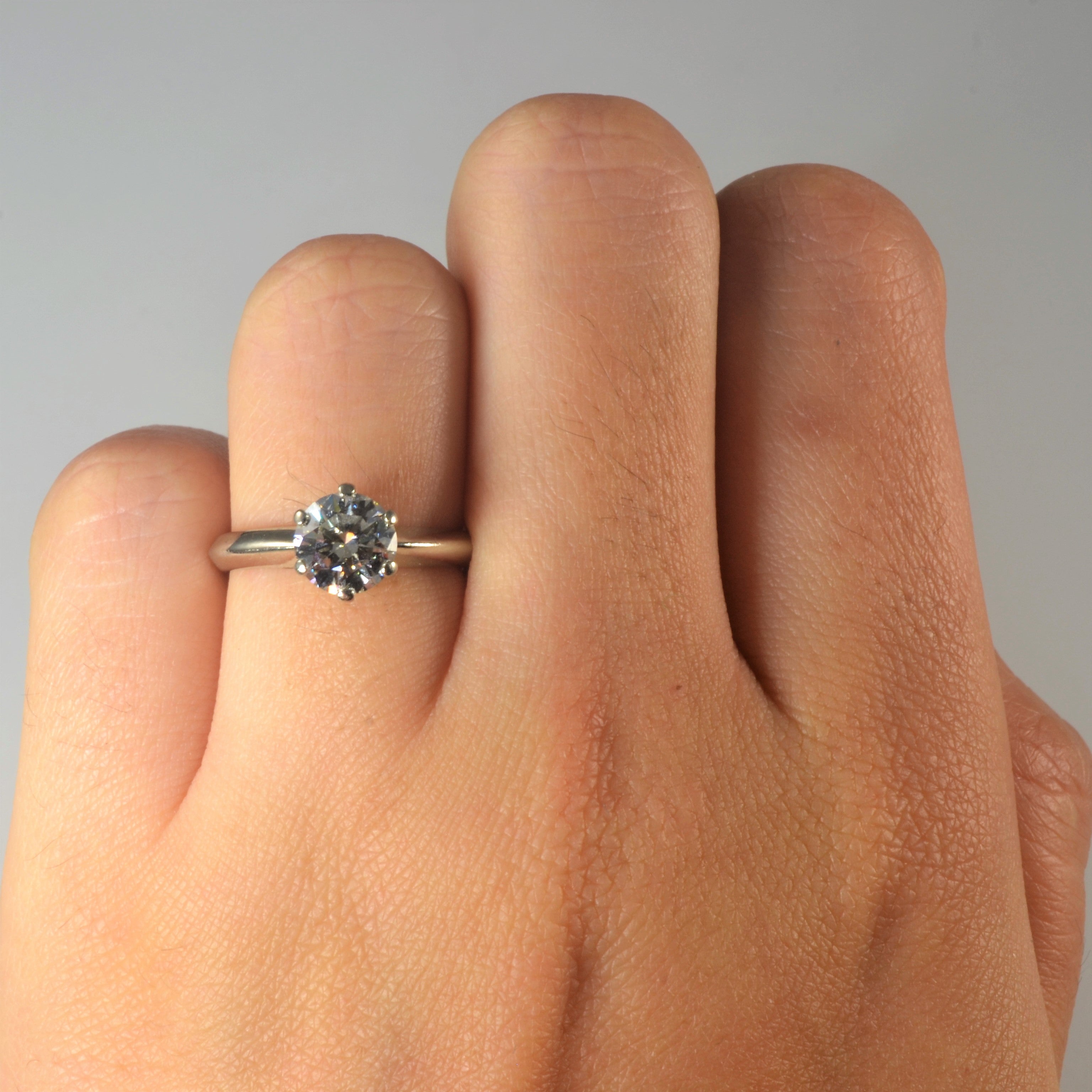 Knife Edge Solitaire Diamond Engagement Ring | 1.10ct | SZ 5 |