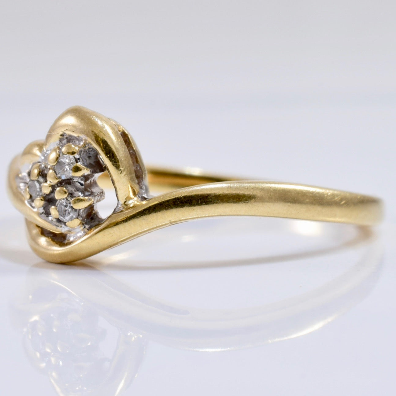 Woven Heart Ring with Diamonds | 0.03 ctw SZ 7 |