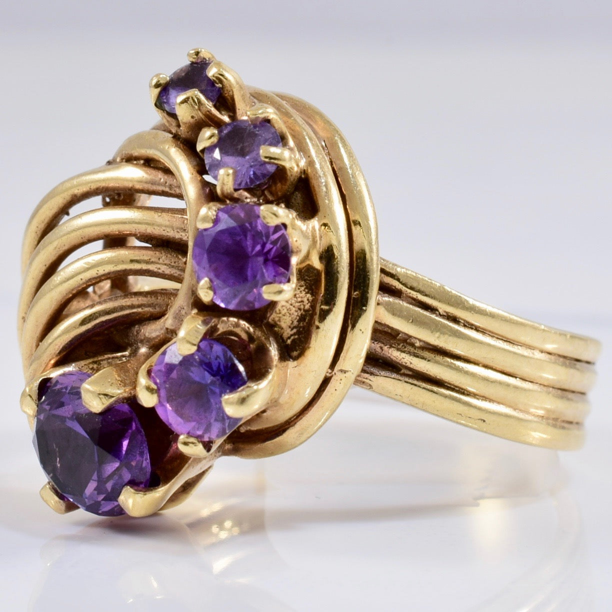 Amethyst Knot Ring | 1.33 ctw SZ 8 |