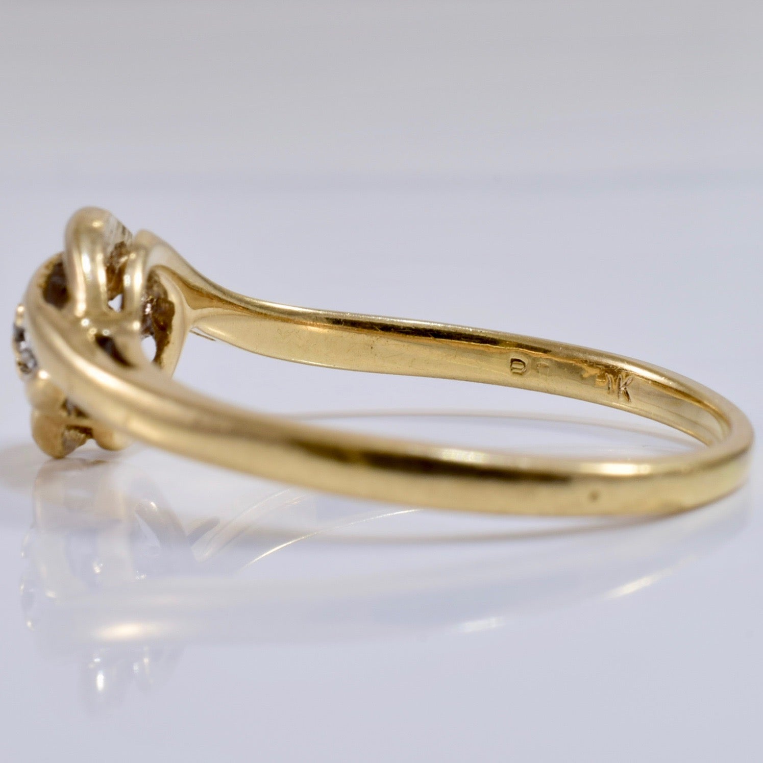 Woven Heart Ring with Diamonds | 0.03 ctw SZ 7 |