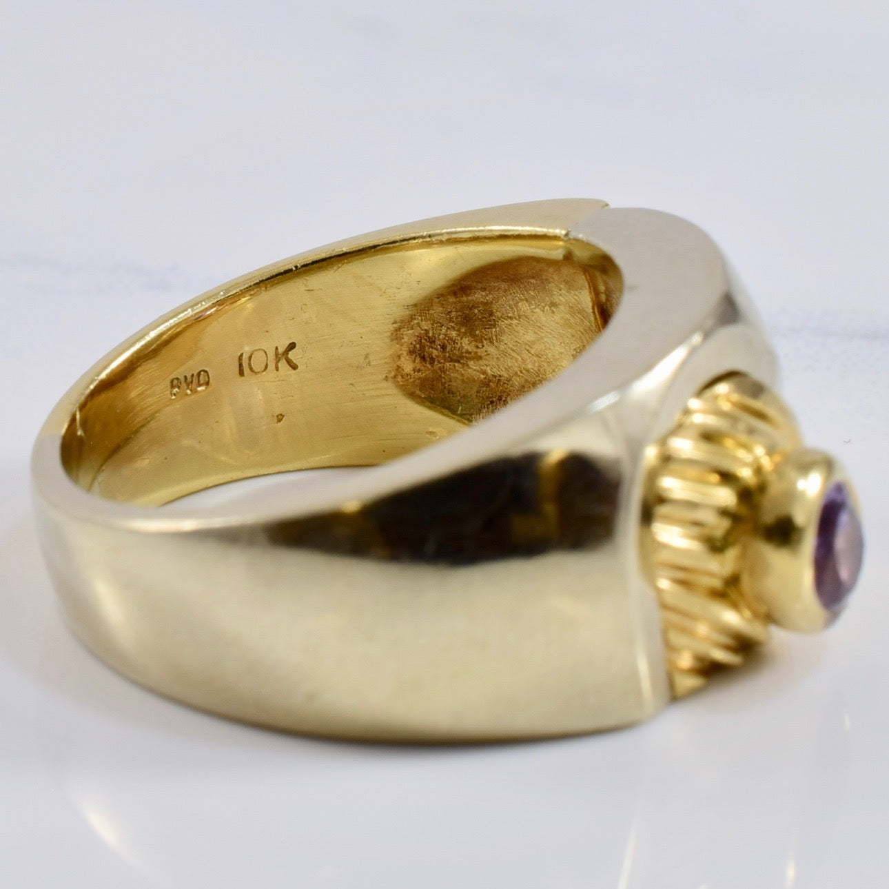 Yin and Yang Diamond and Amethyst Ring | 0.03 ct SZ 6.25 |