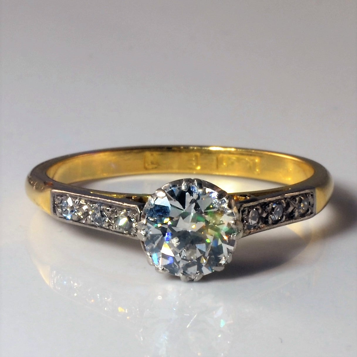 Bague de fiançailles en diamant de style édouardien | 0,71 ct | Taille 6,25 |